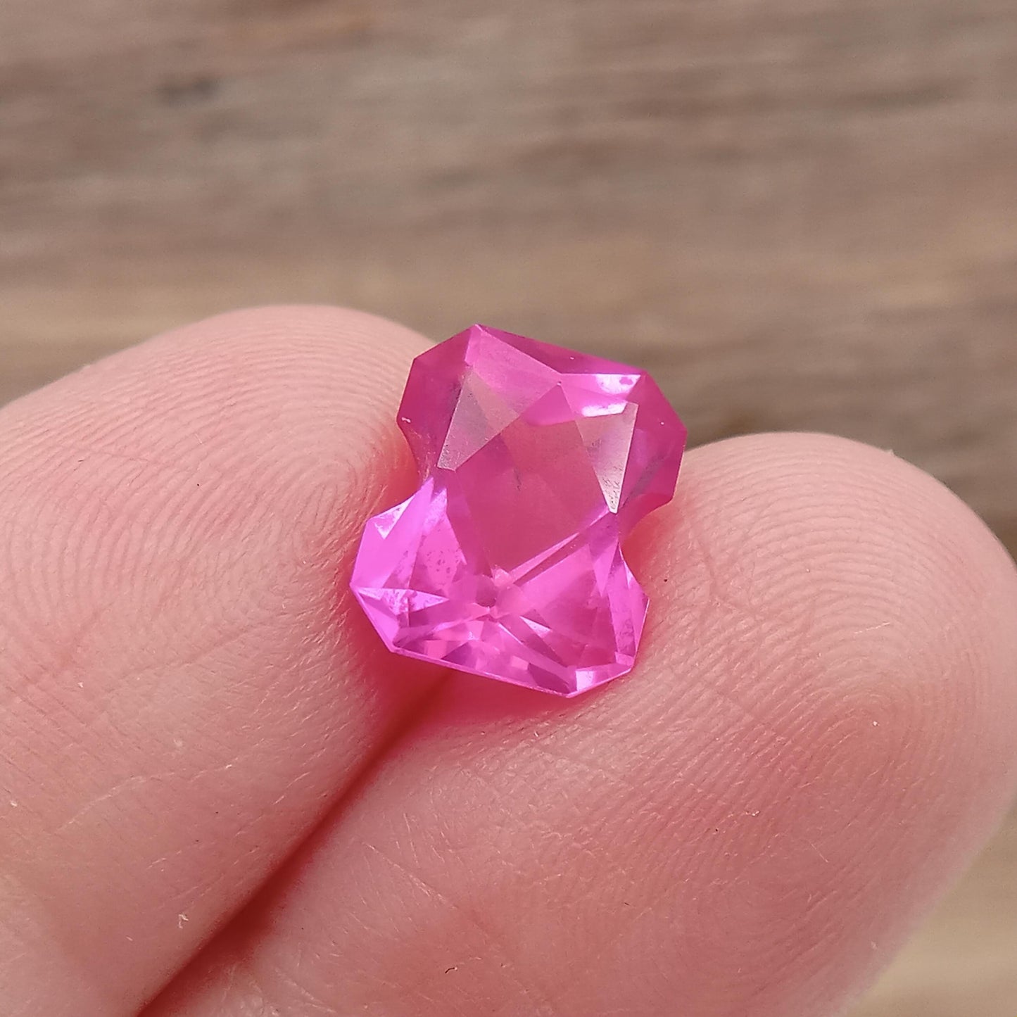 Lab Created Pink Sapphire Fancy Cut 4.07 Carat 10.1x8.2mm Unmounted Gem Loose Gemstone Synthetic Man Made 10x8mm modified rectangle