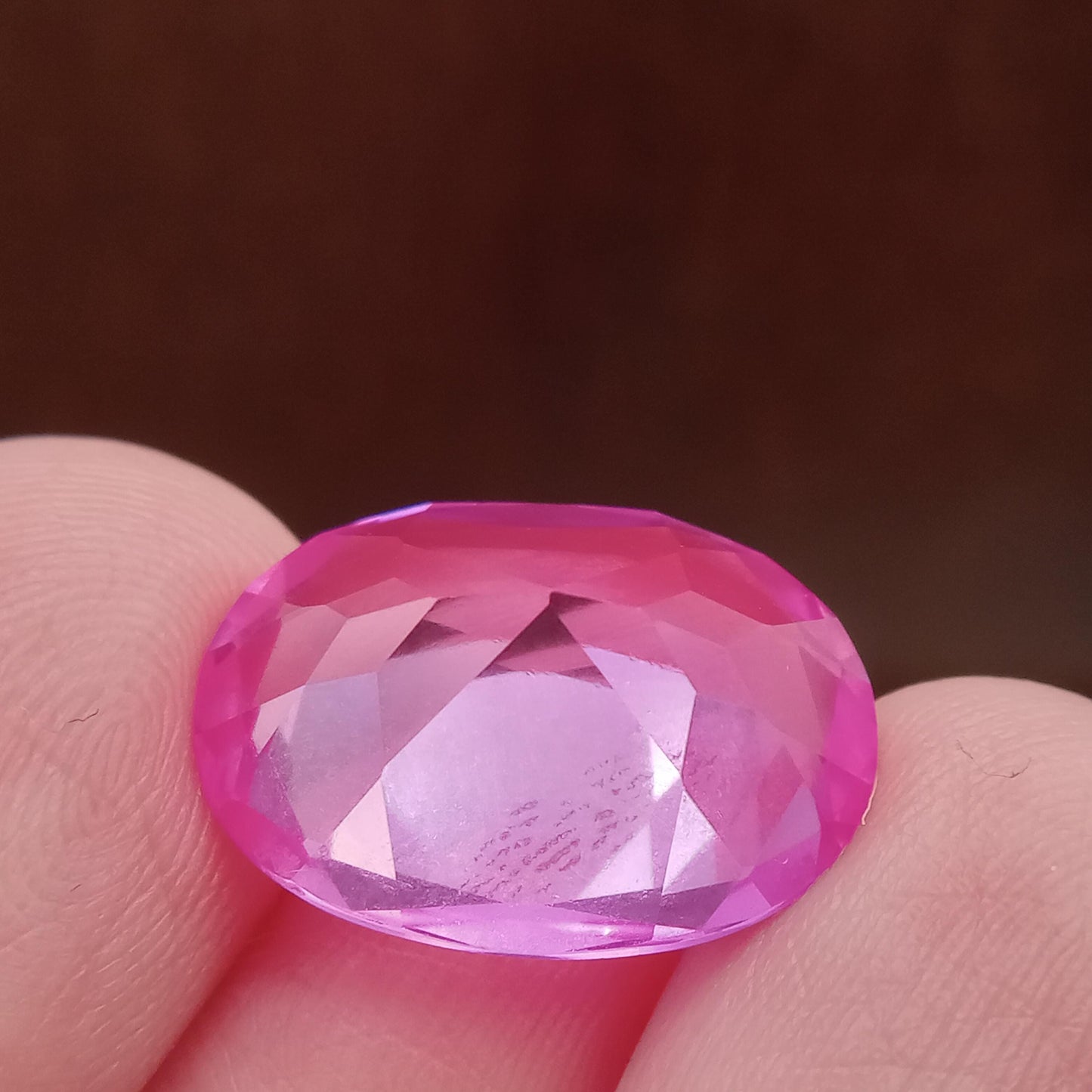 16x12mm Pink Lab Created Sapphire 12.03 Ct, Oval Cut Loose Faceted Gemstone, Synthetic, Man-Made Corundum, Light Pink Gem 12 carat