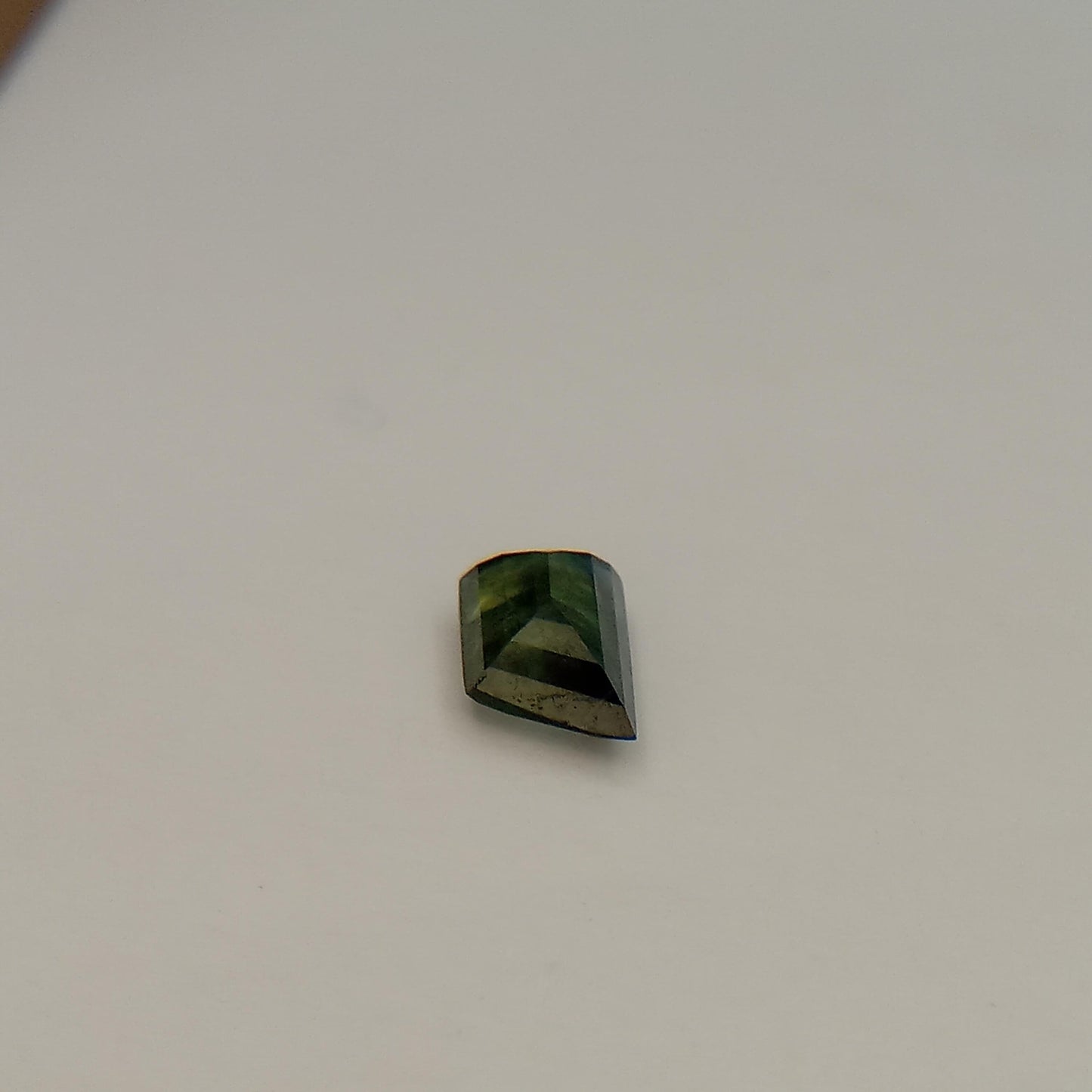 Fancy cut .53 Ct Natural Bluish Green Sapphire 3.4x3.7mm