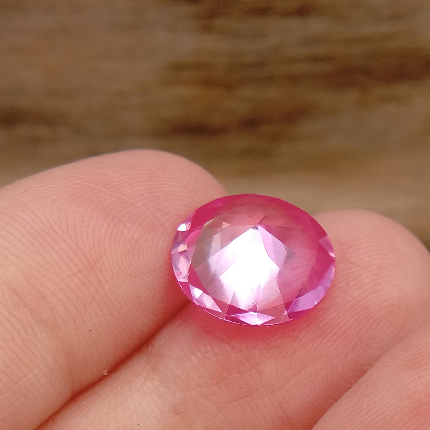 12mm 5.89 cts Synthetic Pink Sapphire Round Cut Gemstones Loose Unmounted Man Made Lab Grown Corundum Carats 12 millimeters