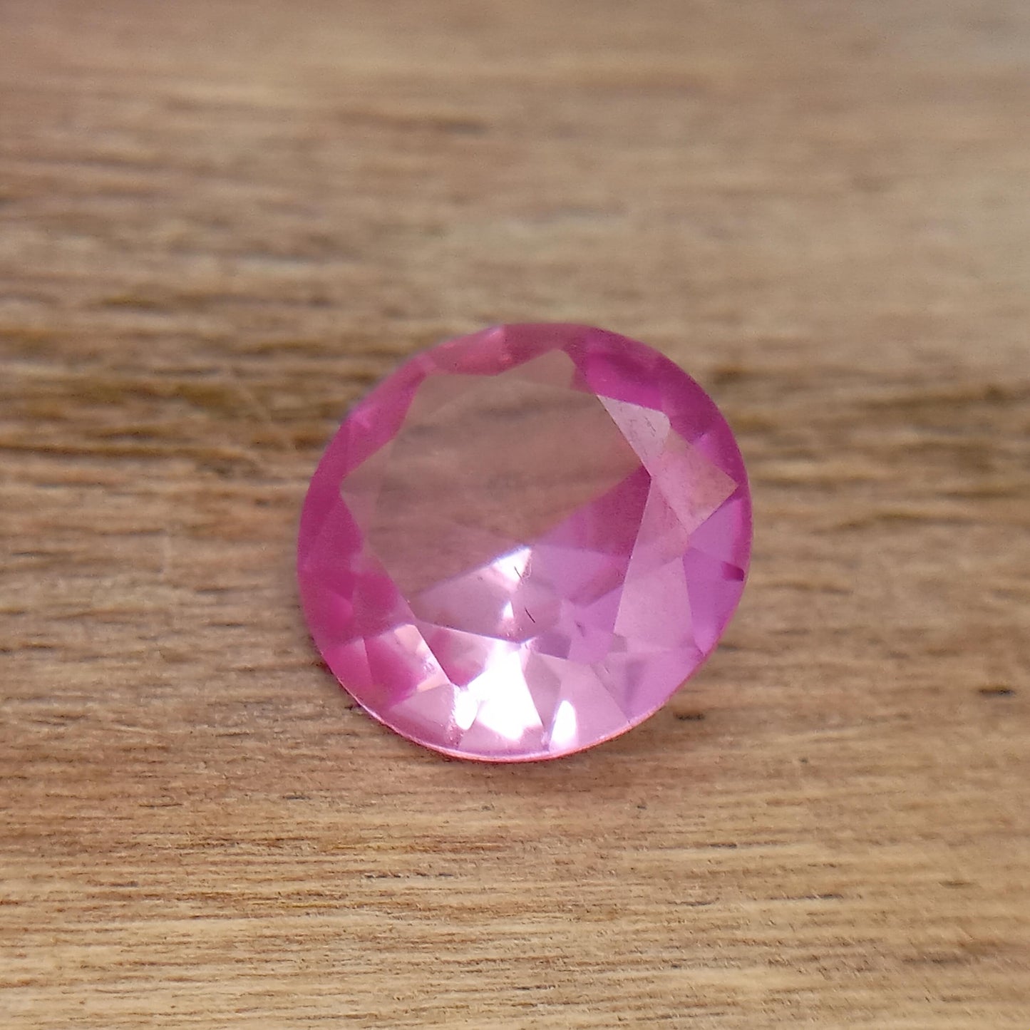 12mm 5.89 cts Synthetic Pink Sapphire Round Cut Gemstones Loose Unmounted Man Made Lab Grown Corundum Carats 12 millimeters