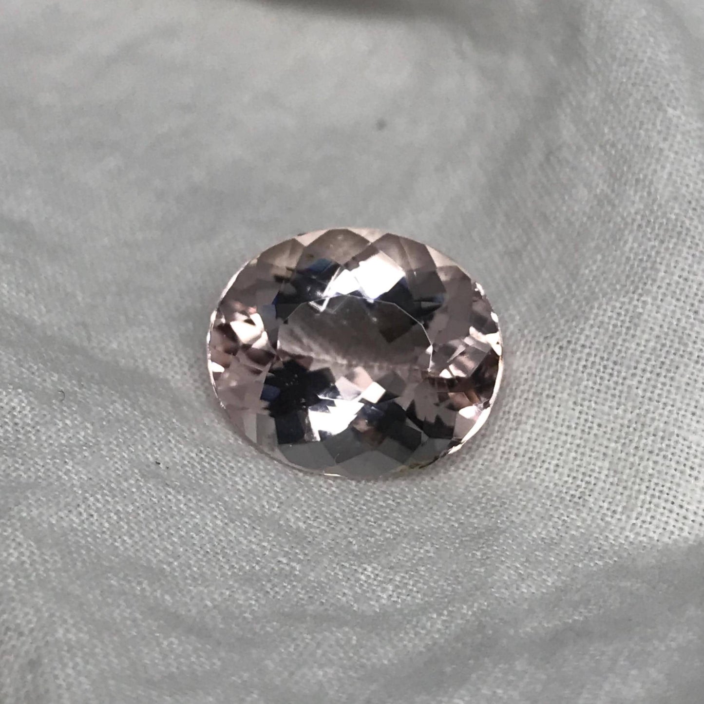 7 Carat Peach Pink Morganite 14x12mm Oval Cut Loose Gemstone Beryl Peachy Pink Morganite, Large Faceted Stone