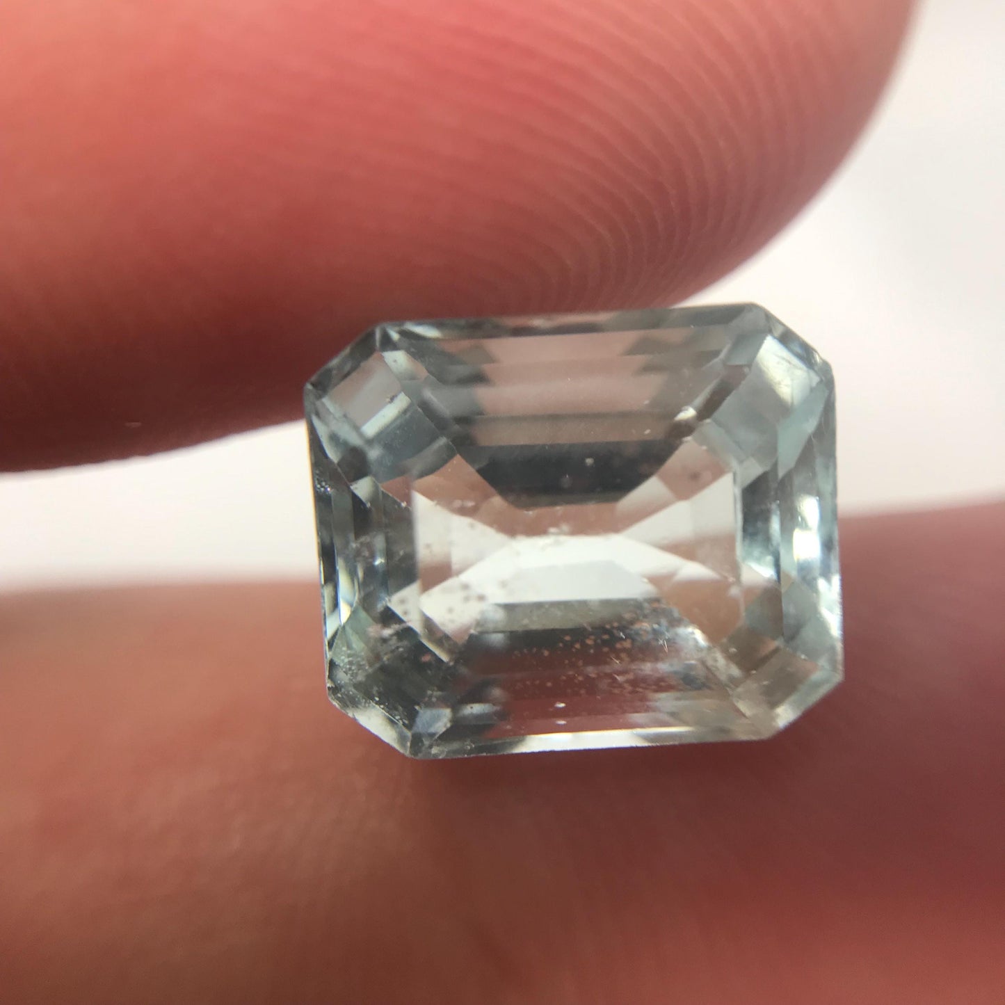 5.59 carat Light Blue Aquamarine 11.3x9.7mm Natural Light Blue Gem Rectangle Cut Loose Faceted Gemstone Beryl