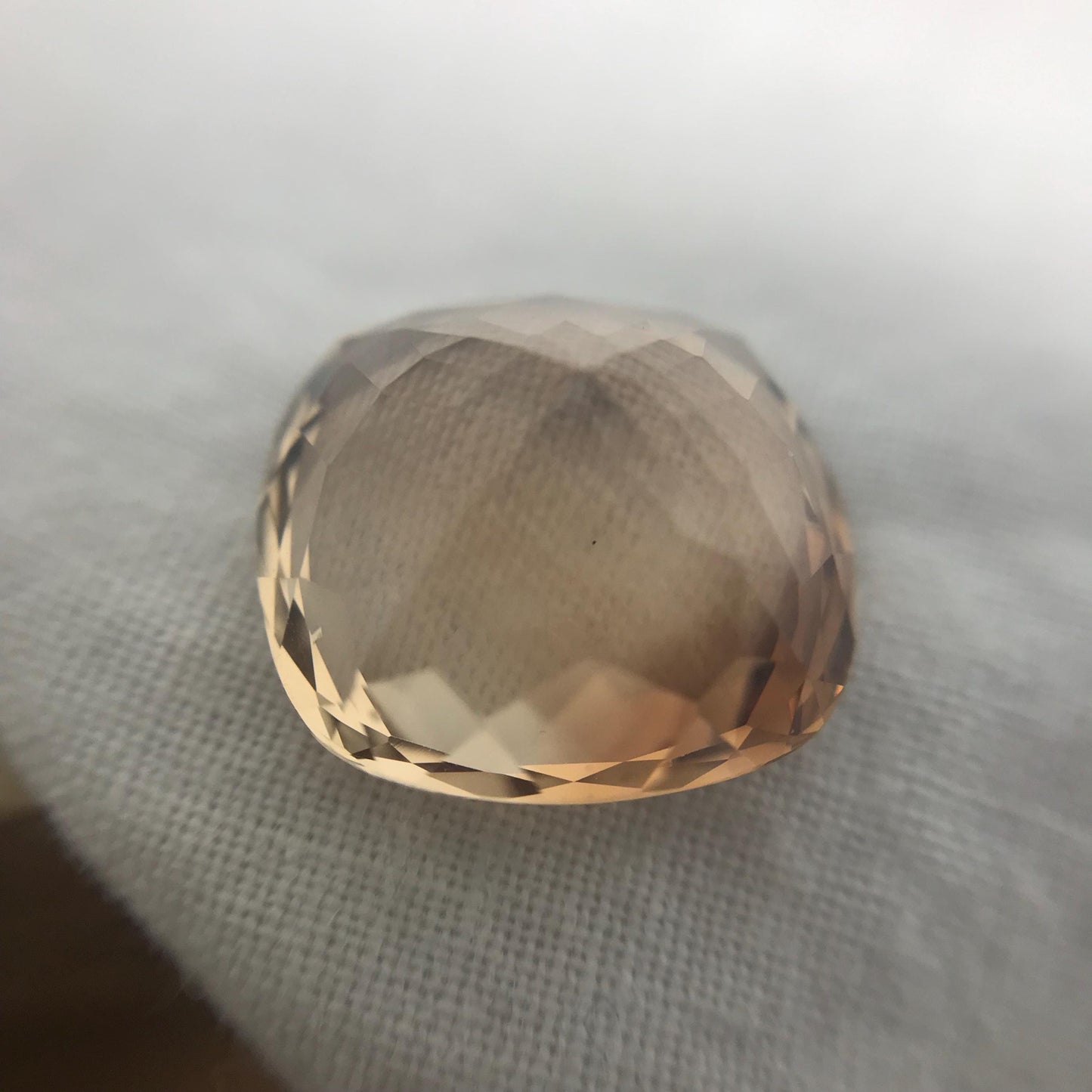 11.76 carat Brown Topaz, 13.5x13.3mm Cushion Cut Faceted Gemstone, Large Stone Loose Smokey Topaz