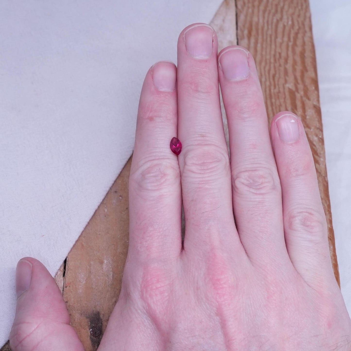GIA 0.55 carat Red Beryl 8x4.7mm Marquise Cut, Natural Utah Bixbite