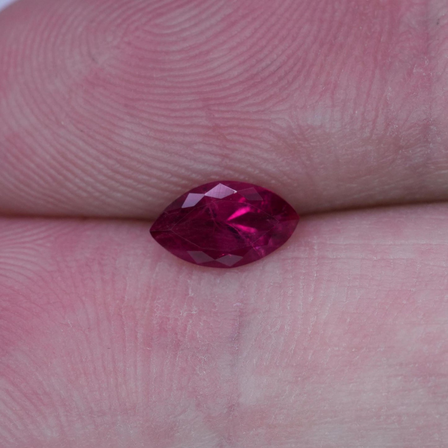 GIA 0.55 carat Red Beryl 8x4.7mm Marquise Cut, Natural Utah Bixbite