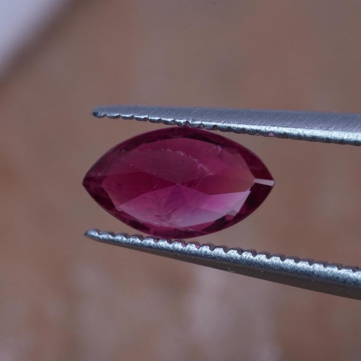 GIA 0.55 carat Red Beryl 8x4.7mm Marquise Cut, Natural Utah Bixbite