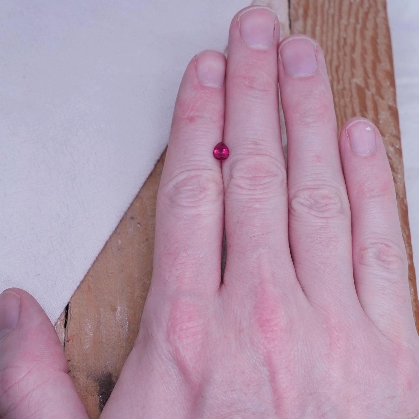 GIA 0.62 carat Red Beryl 6.75x5mm Pear Cut, Natural Utah Bixbite