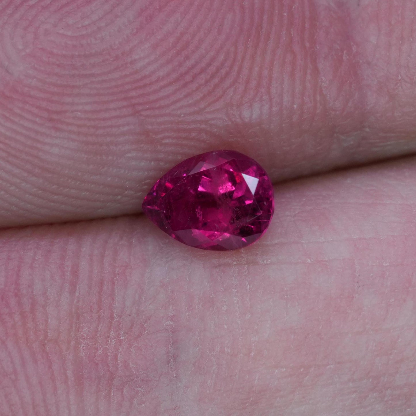 GIA 0.62 carat Red Beryl 6.75x5mm Pear Cut, Natural Utah Bixbite