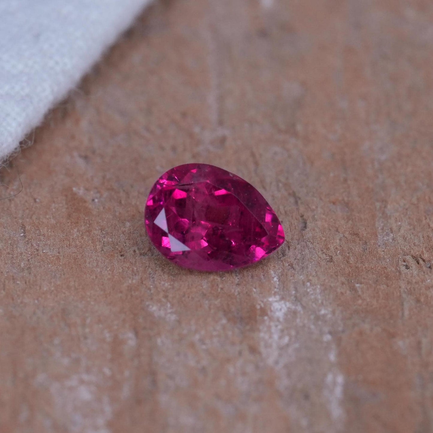 GIA 0.62 carat Red Beryl 6.75x5mm Pear Cut, Natural Utah Bixbite