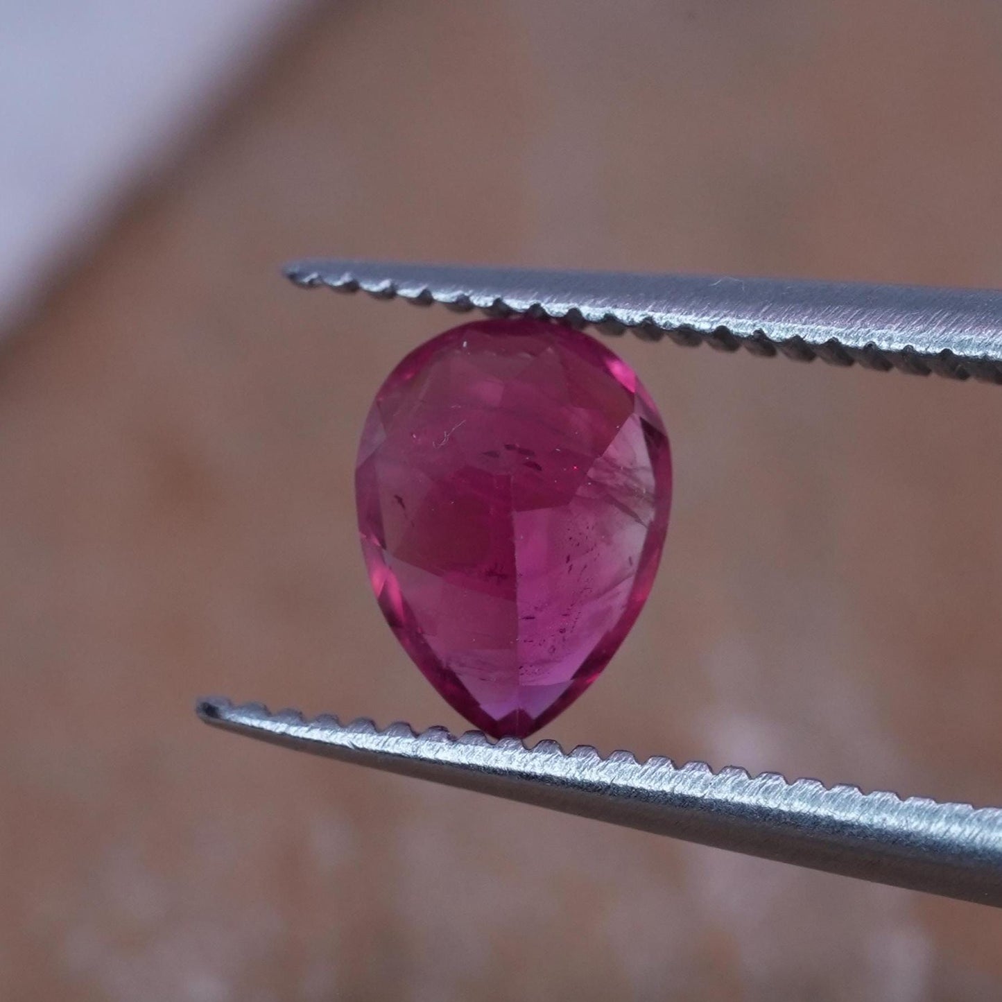 GIA 0.62 carat Red Beryl 6.75x5mm Pear Cut, Natural Utah Bixbite