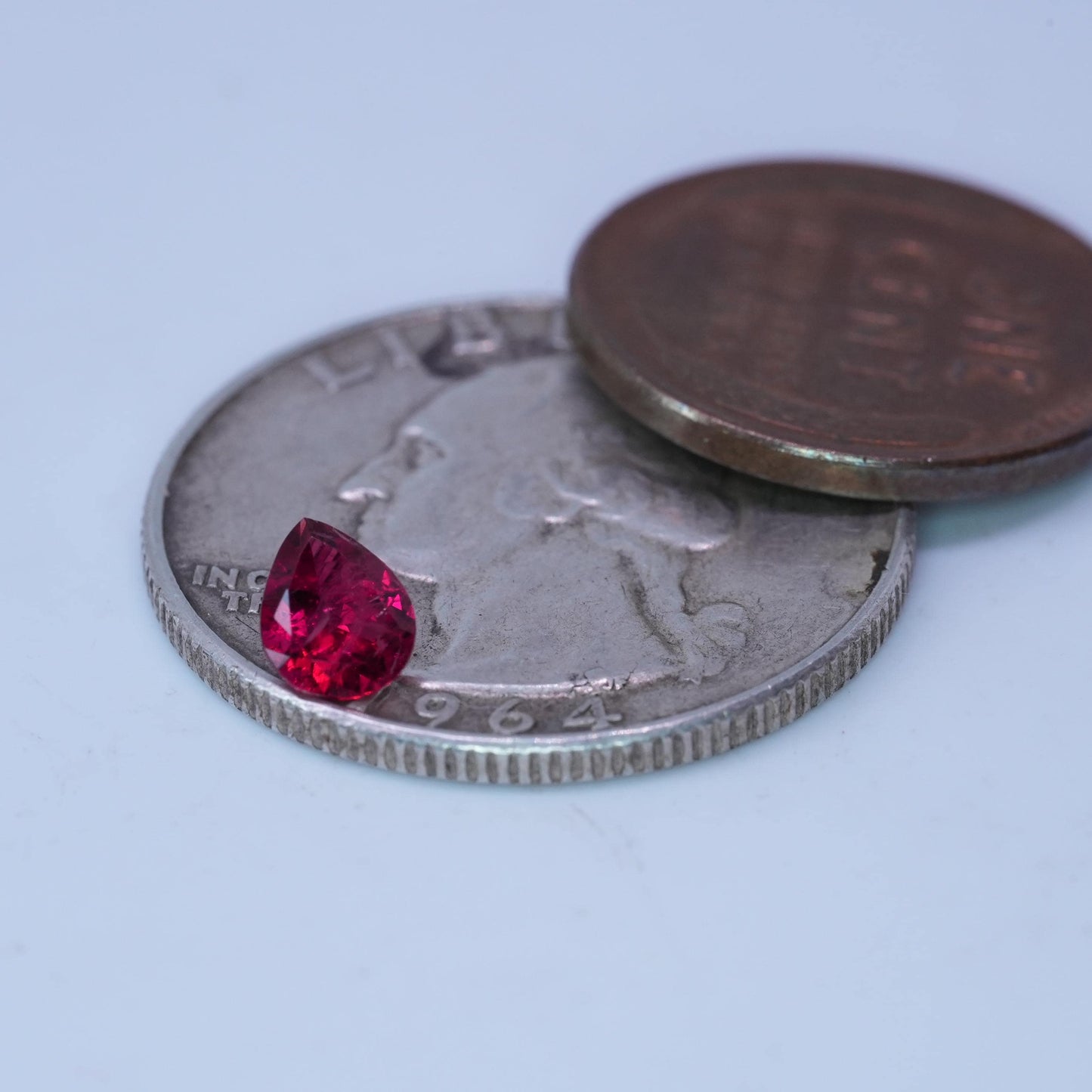 GIA 0.40 carat Red Beryl 6x4.8mm Pear Cut, Natural Utah Bixbite