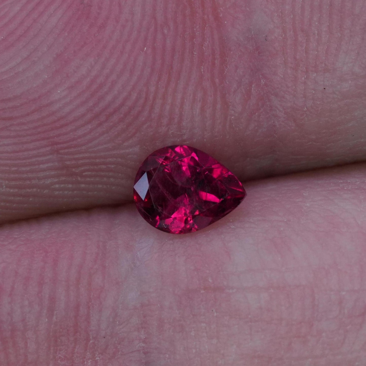 GIA 0.40 carat Red Beryl 6x4.8mm Pear Cut, Natural Utah Bixbite