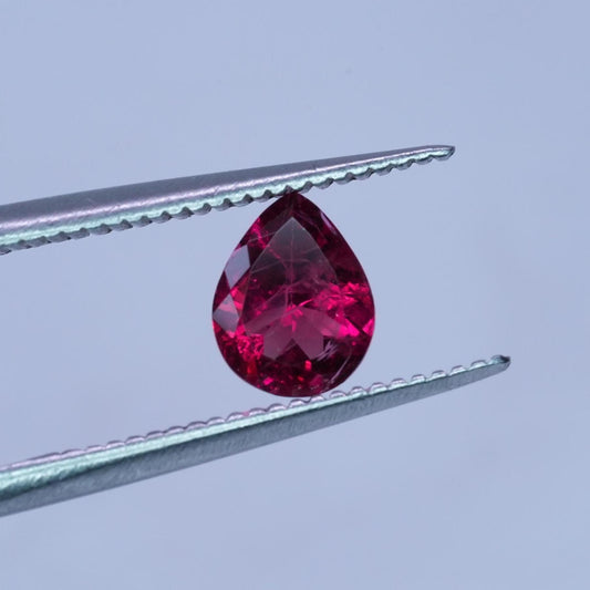 GIA 0.40 carat Red Beryl 6x4.8mm Pear Cut, Natural Utah Bixbite