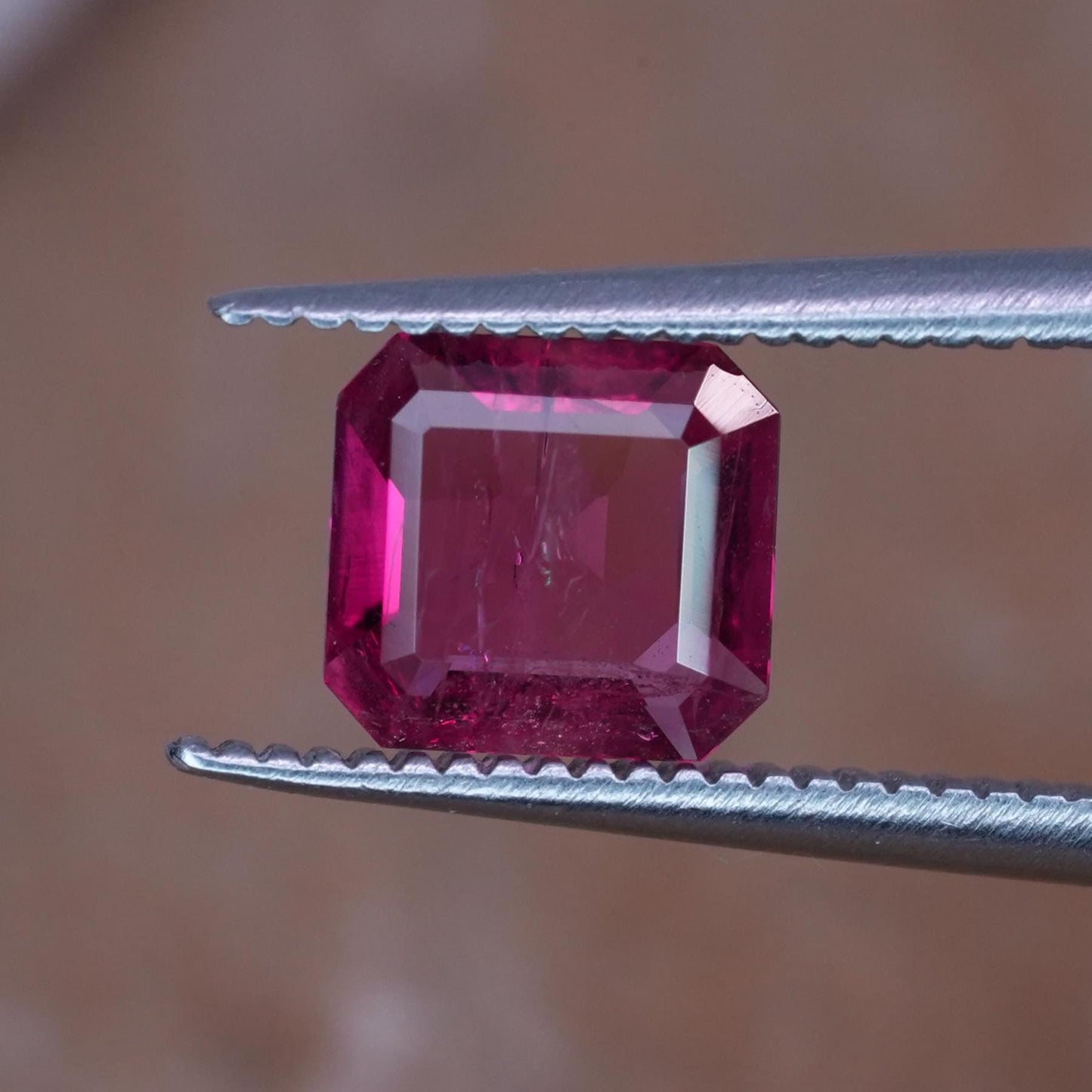 GIA 0.51 carat Red Beryl 6x5.7mm Emerald Cut, Natural Utah Bixbite