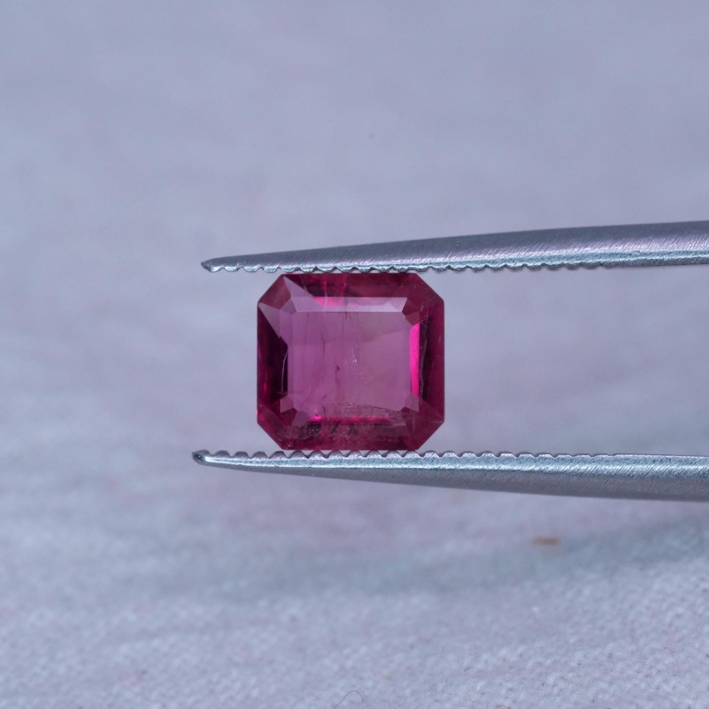 GIA 0.51 carat Red Beryl 6x5.7mm Emerald Cut, Natural Utah Bixbite