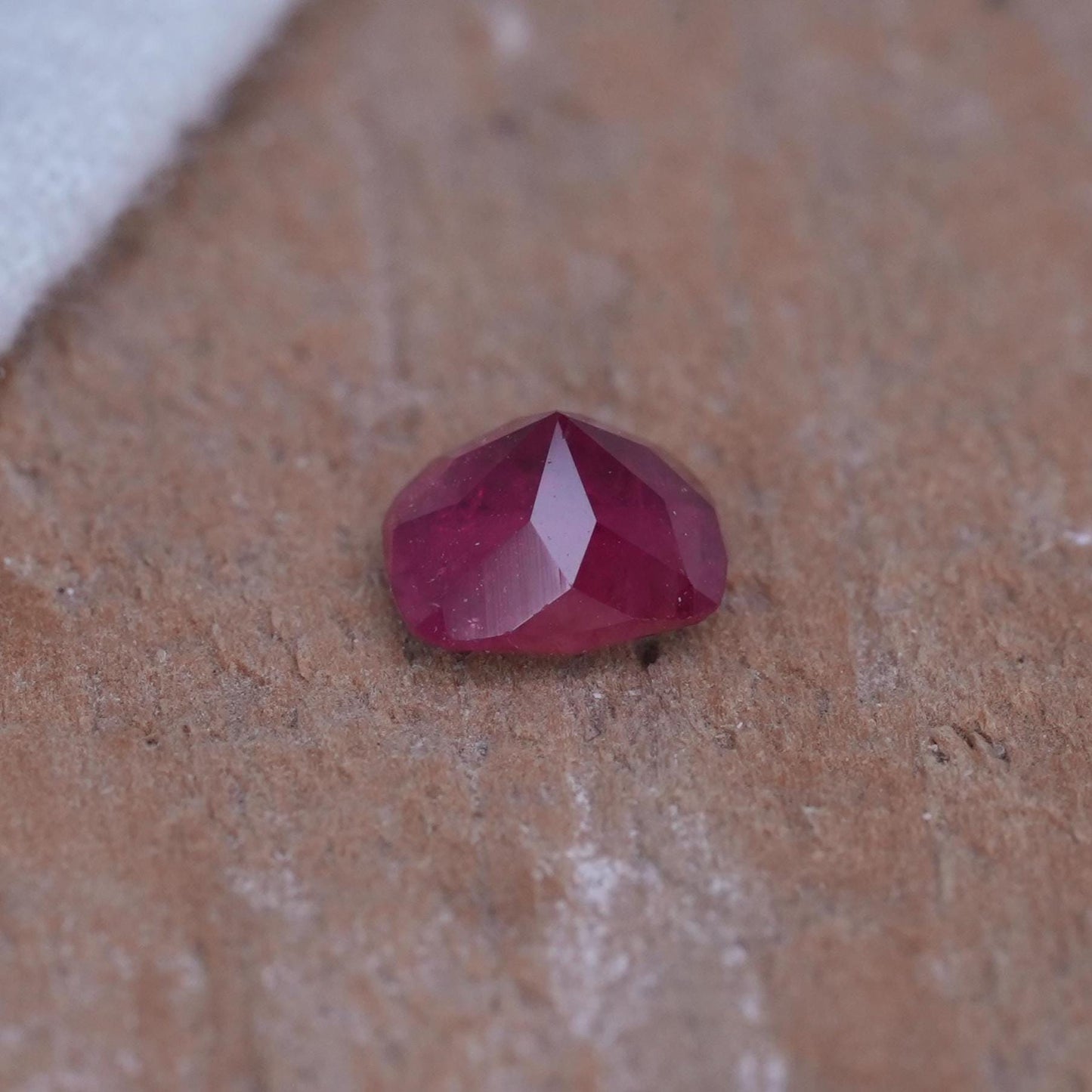 GIA 0.67 carat Red Beryl 5.8x5.2mm Cushion Cut, Natural Utah Bixbite