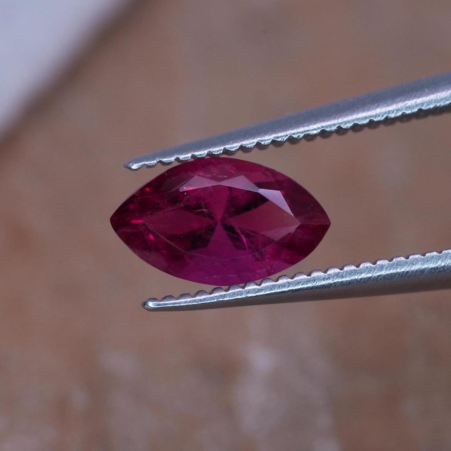 GIA 0.55 carat Red Beryl 8x4.7mm Marquise Cut, Natural Utah Bixbite