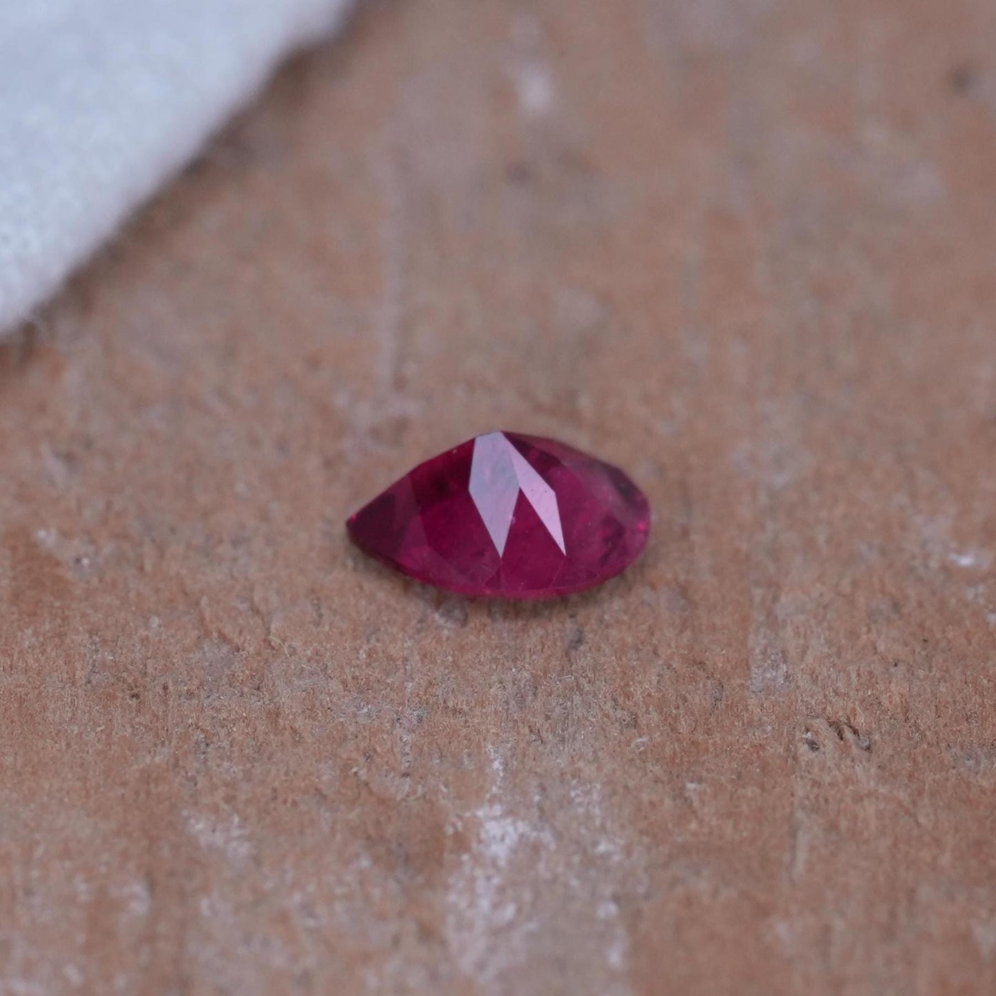 GIA 0.40 carat Red Beryl 6x4.8mm Pear Cut, Natural Utah Bixbite