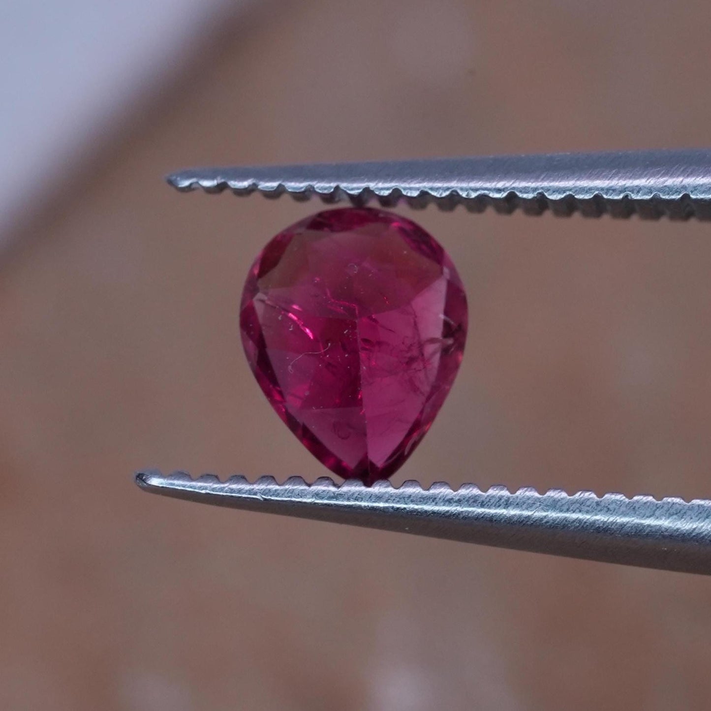 GIA 0.40 carat Red Beryl 6x4.8mm Pear Cut, Natural Utah Bixbite