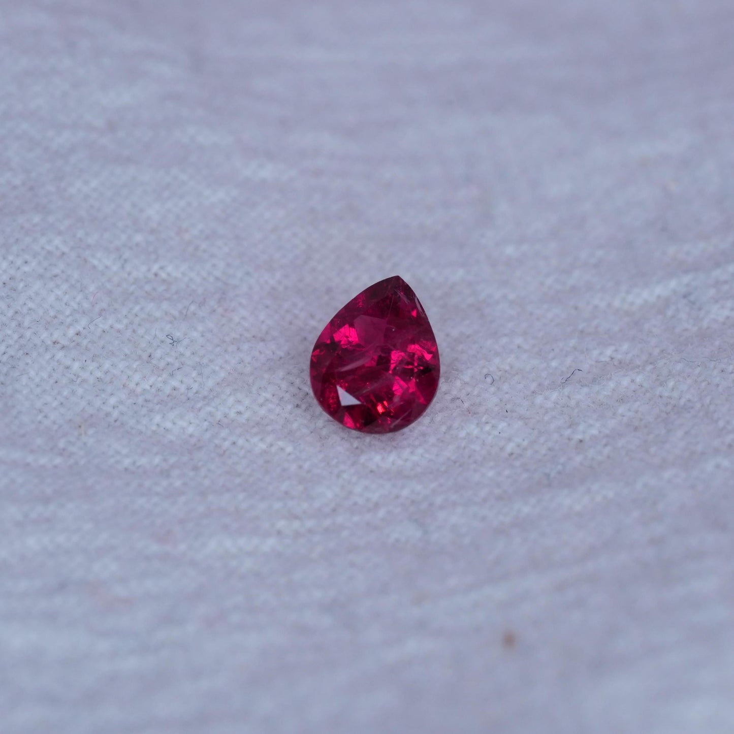 GIA 0.40 carat Red Beryl 6x4.8mm Pear Cut, Natural Utah Bixbite