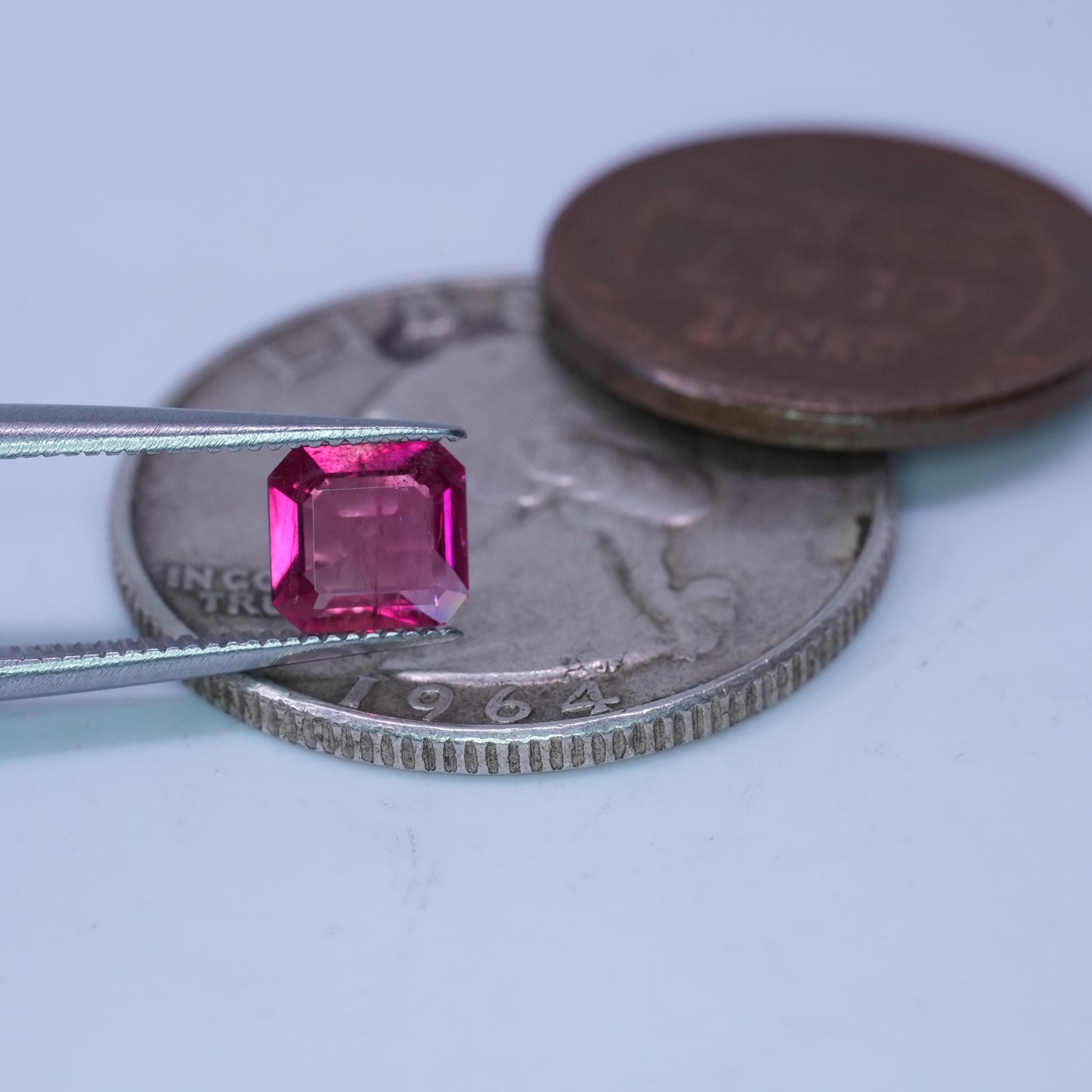 GIA 0.51 carat Red Beryl 6x5.7mm Emerald Cut, Natural Utah Bixbite