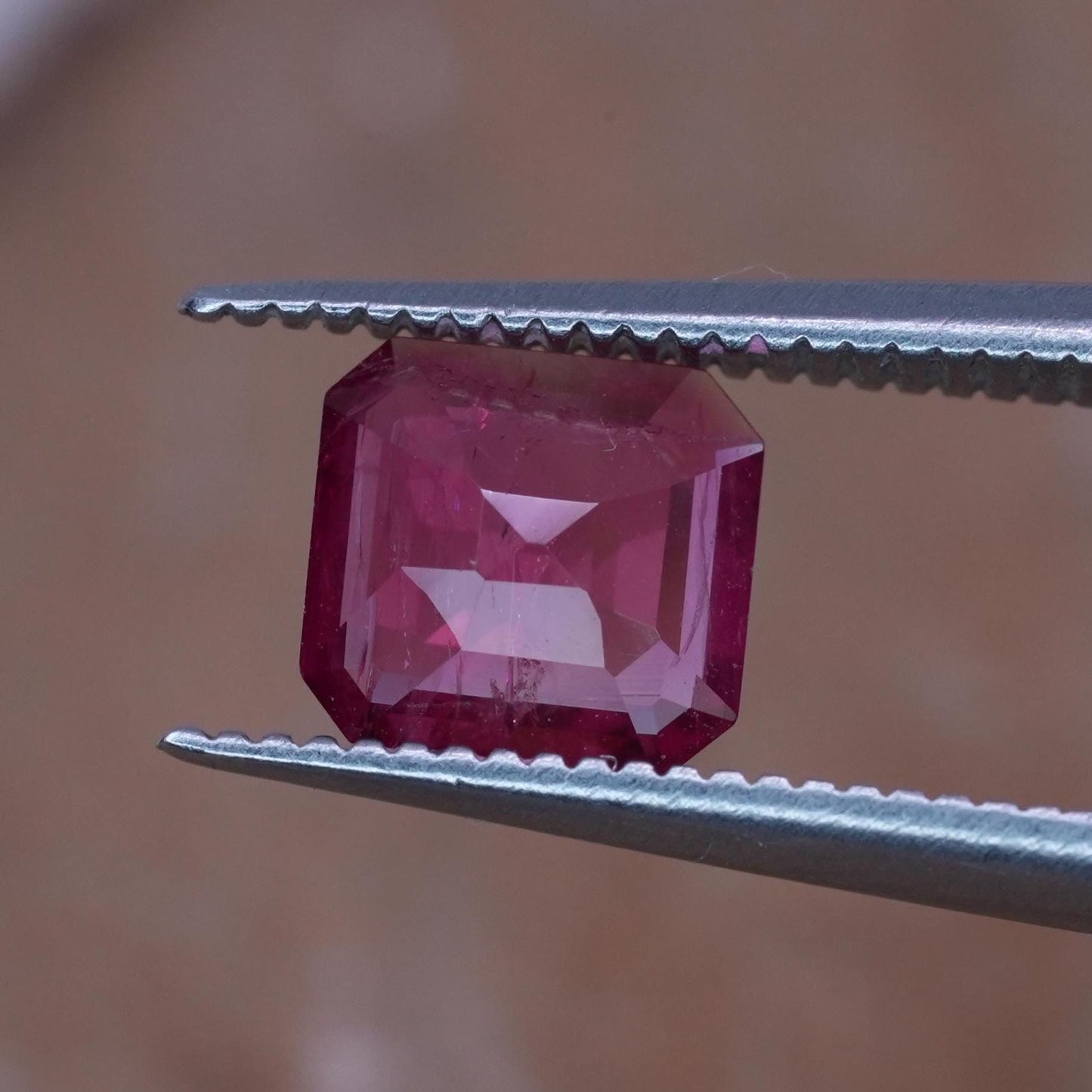 GIA 0.51 carat Red Beryl 6x5.7mm Emerald Cut, Natural Utah Bixbite