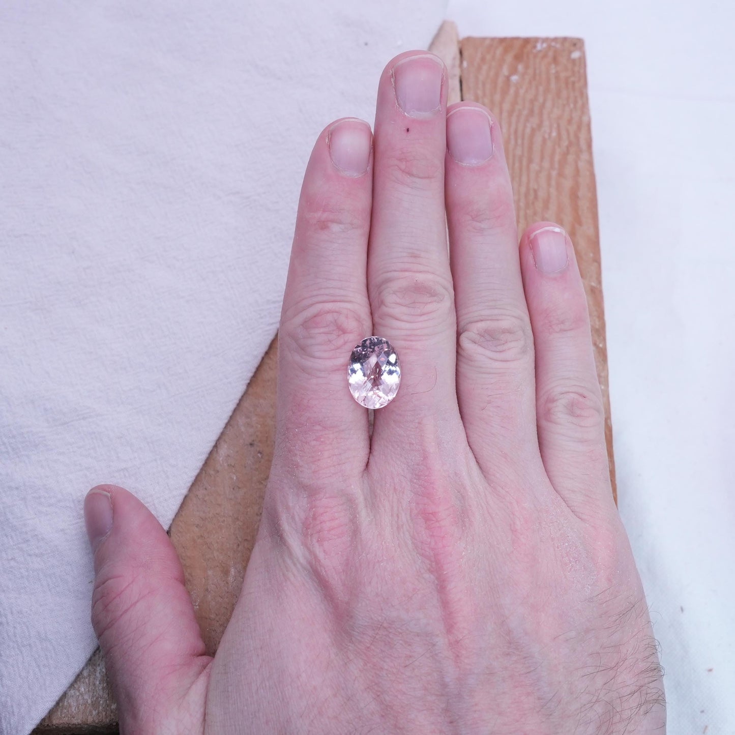 16x12mm Oval Cut Morganite 8.21 carat