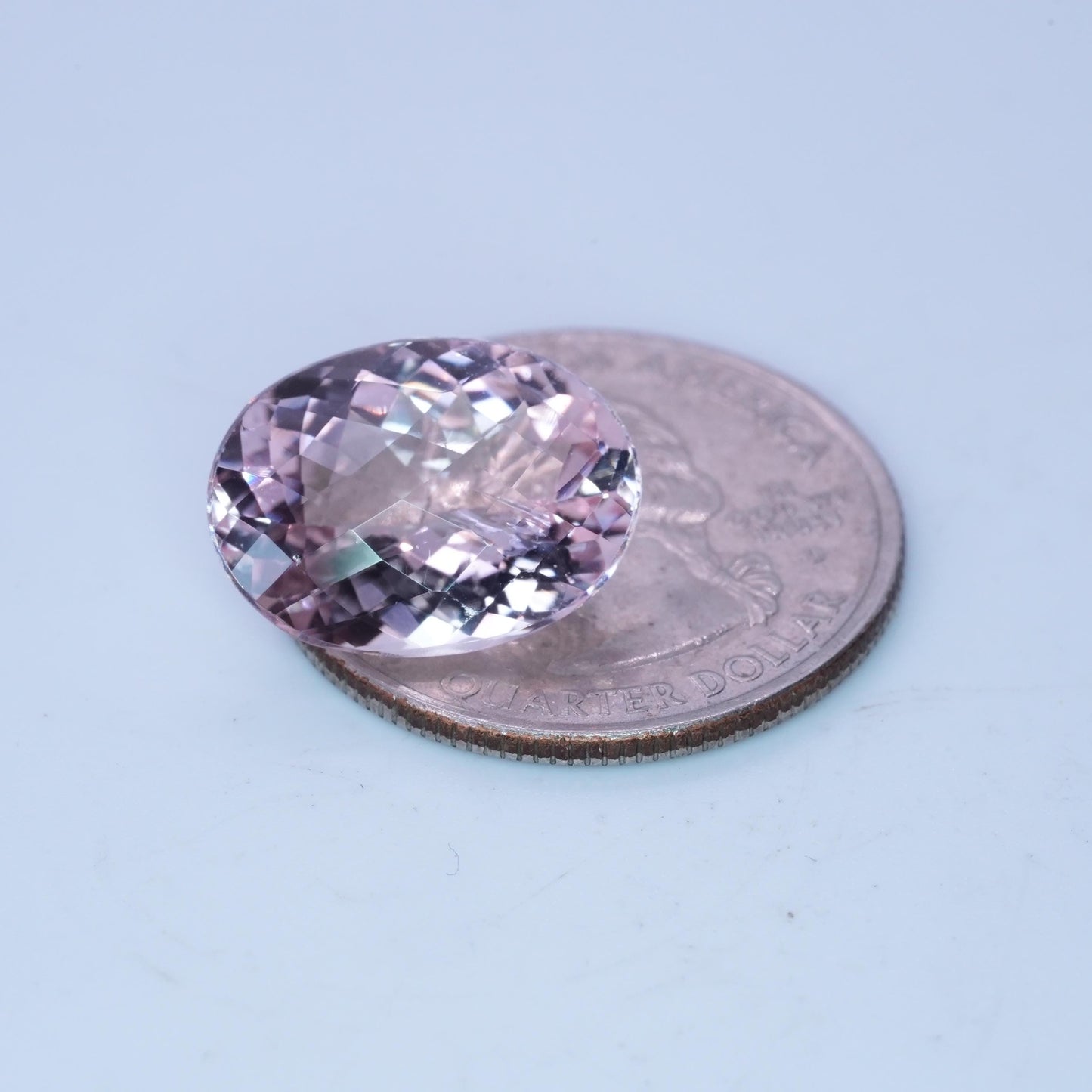16x12mm Oval Cut Morganite 8.21 carat