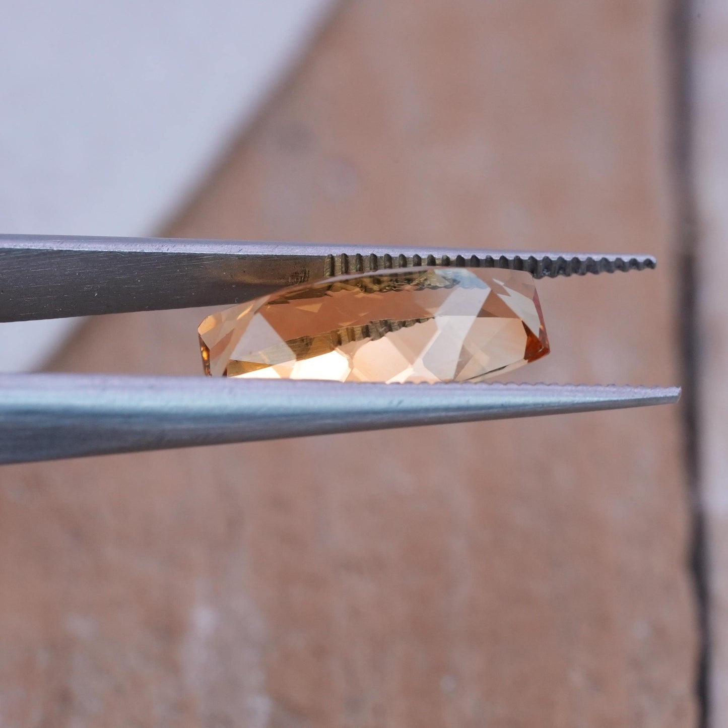 3 carat Imperial Topaz 14x7mm Cushion Cut