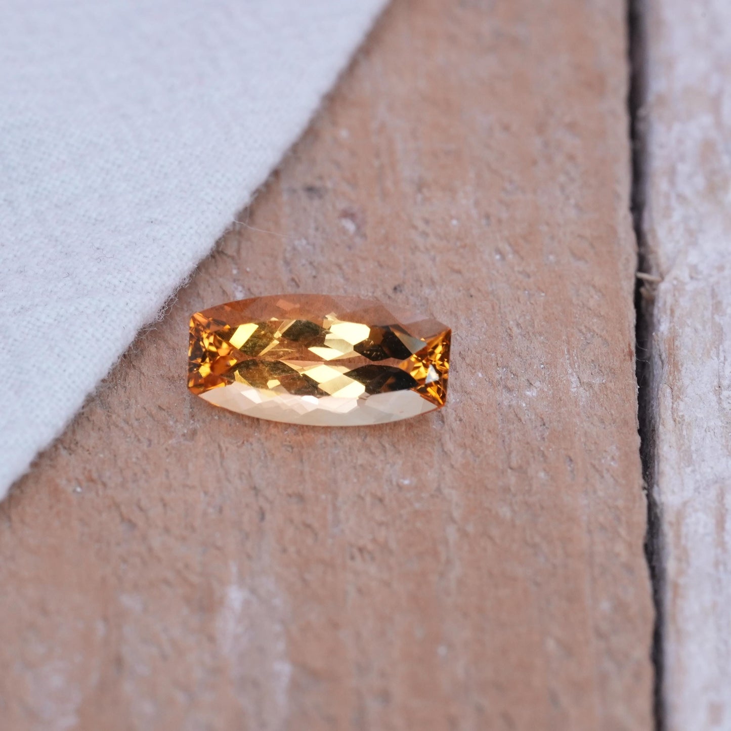 3 carat Imperial Topaz 14x7mm Cushion Cut