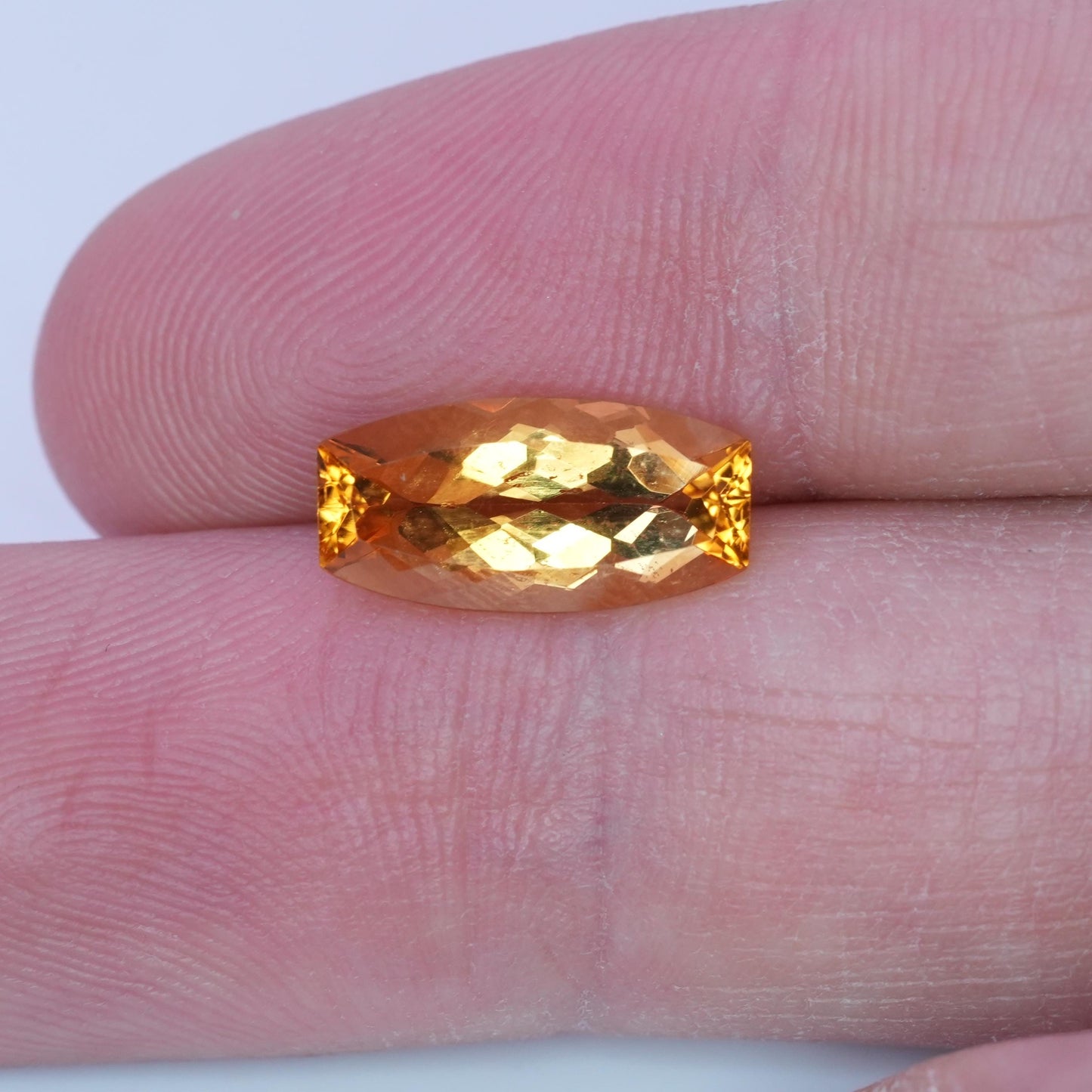 3 carat Imperial Topaz 14x7mm Cushion Cut