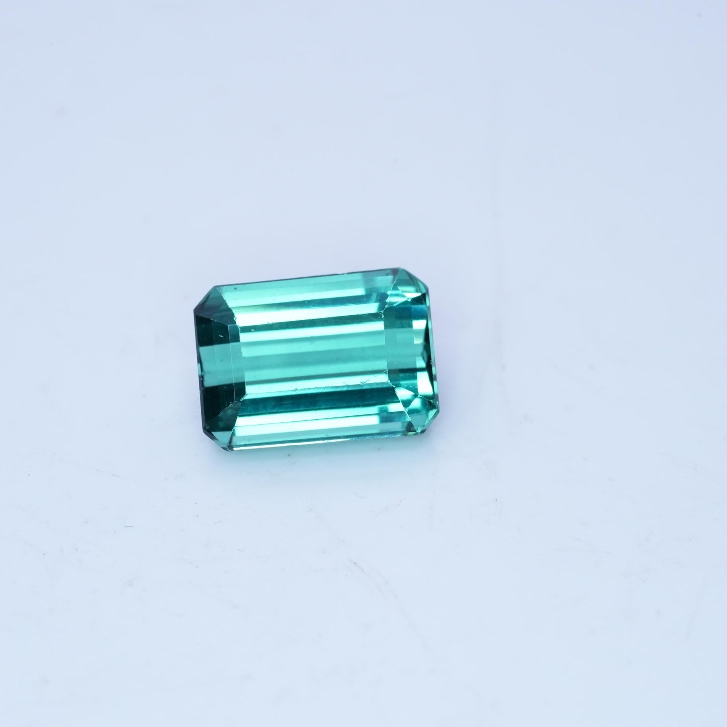 6.68 carat Indicolite Tourmaline 12.7x9.1mm Emerald Cut