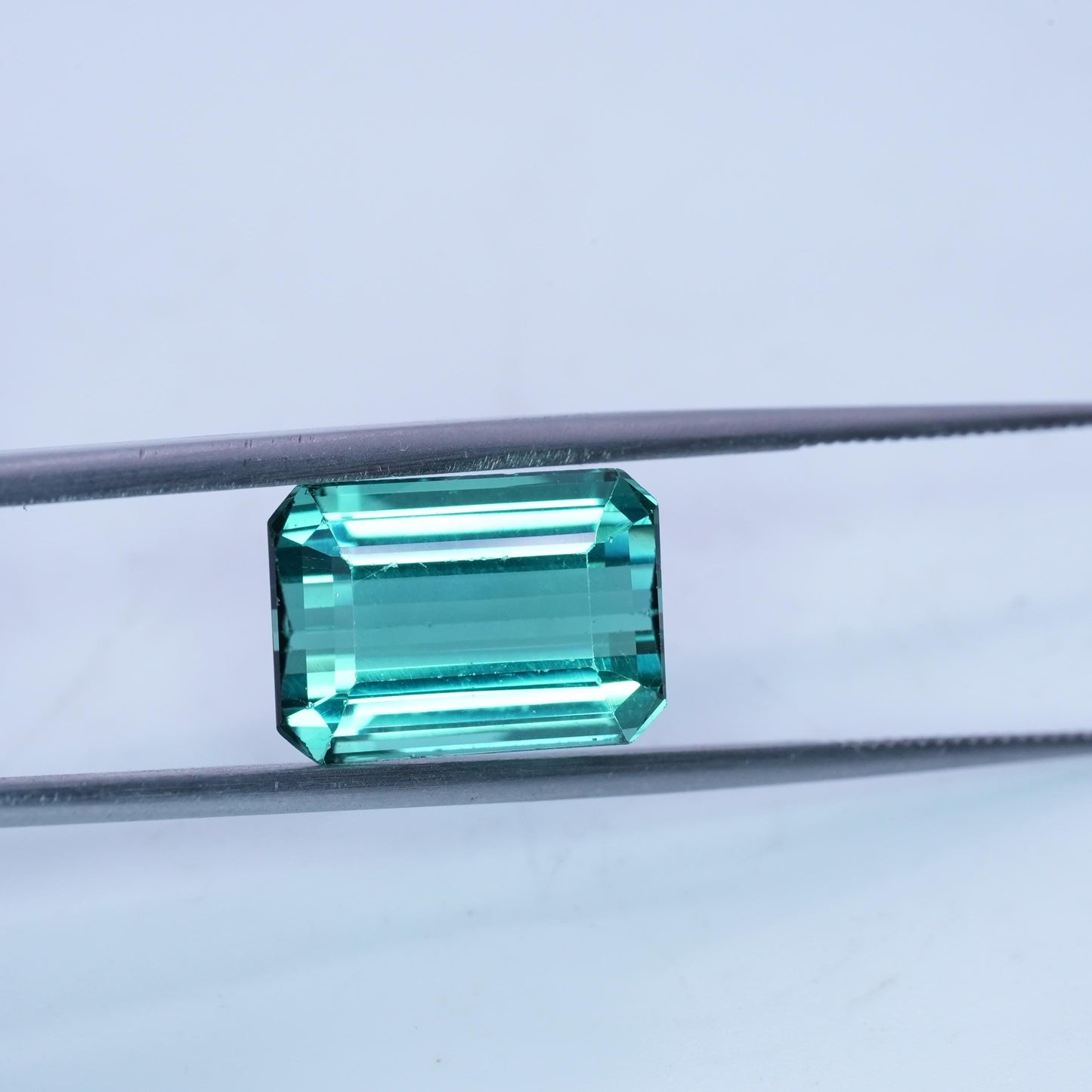 6.68 carat Indicolite Tourmaline 12.7x9.1mm Emerald Cut