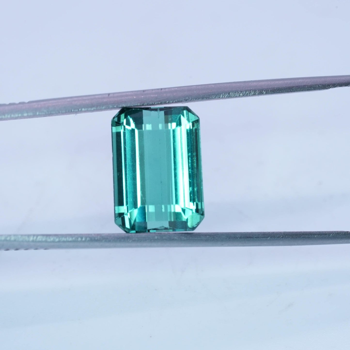 6.68 carat Indicolite Tourmaline 12.7x9.1mm Emerald Cut