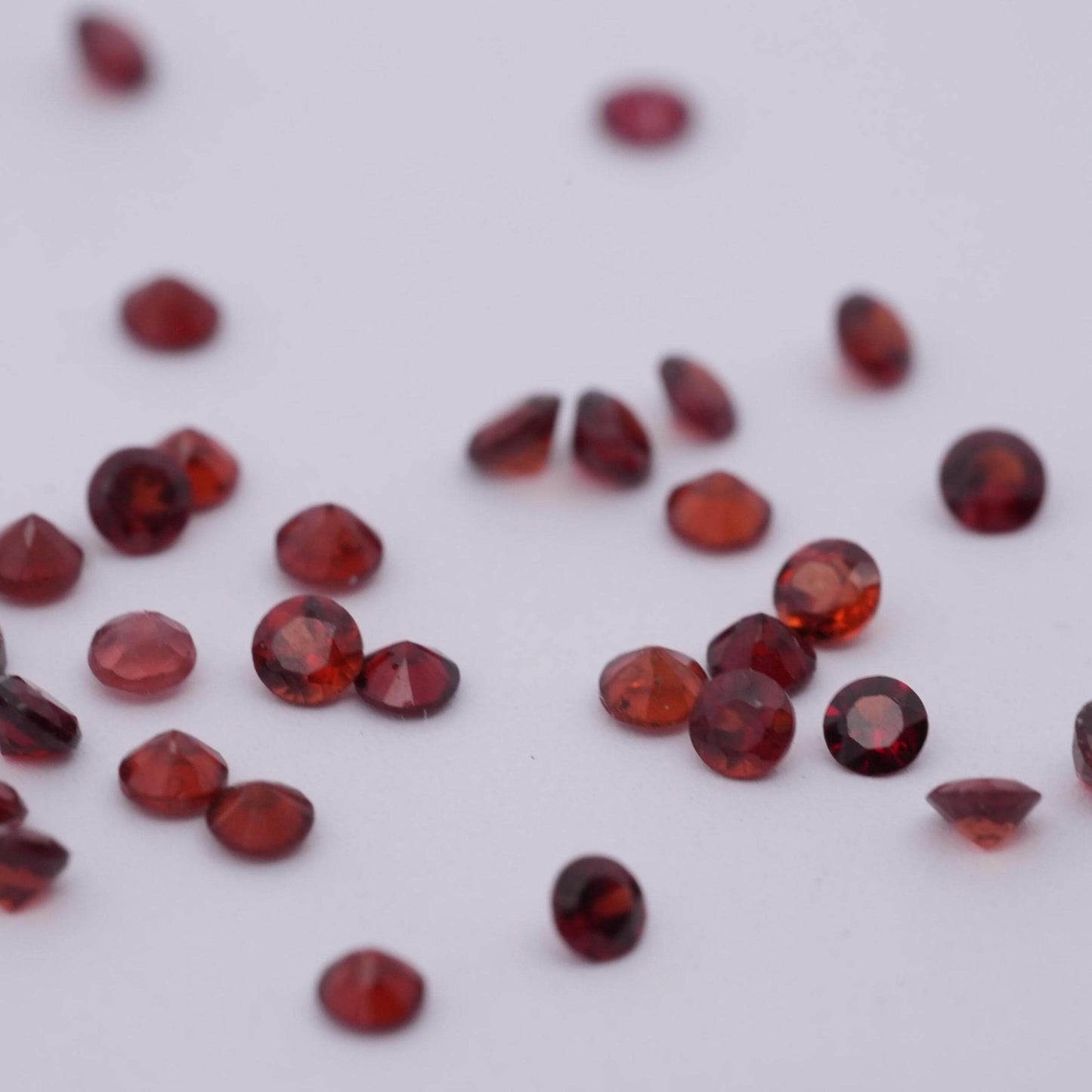 ONE 2mm Red Garnet Round Cut