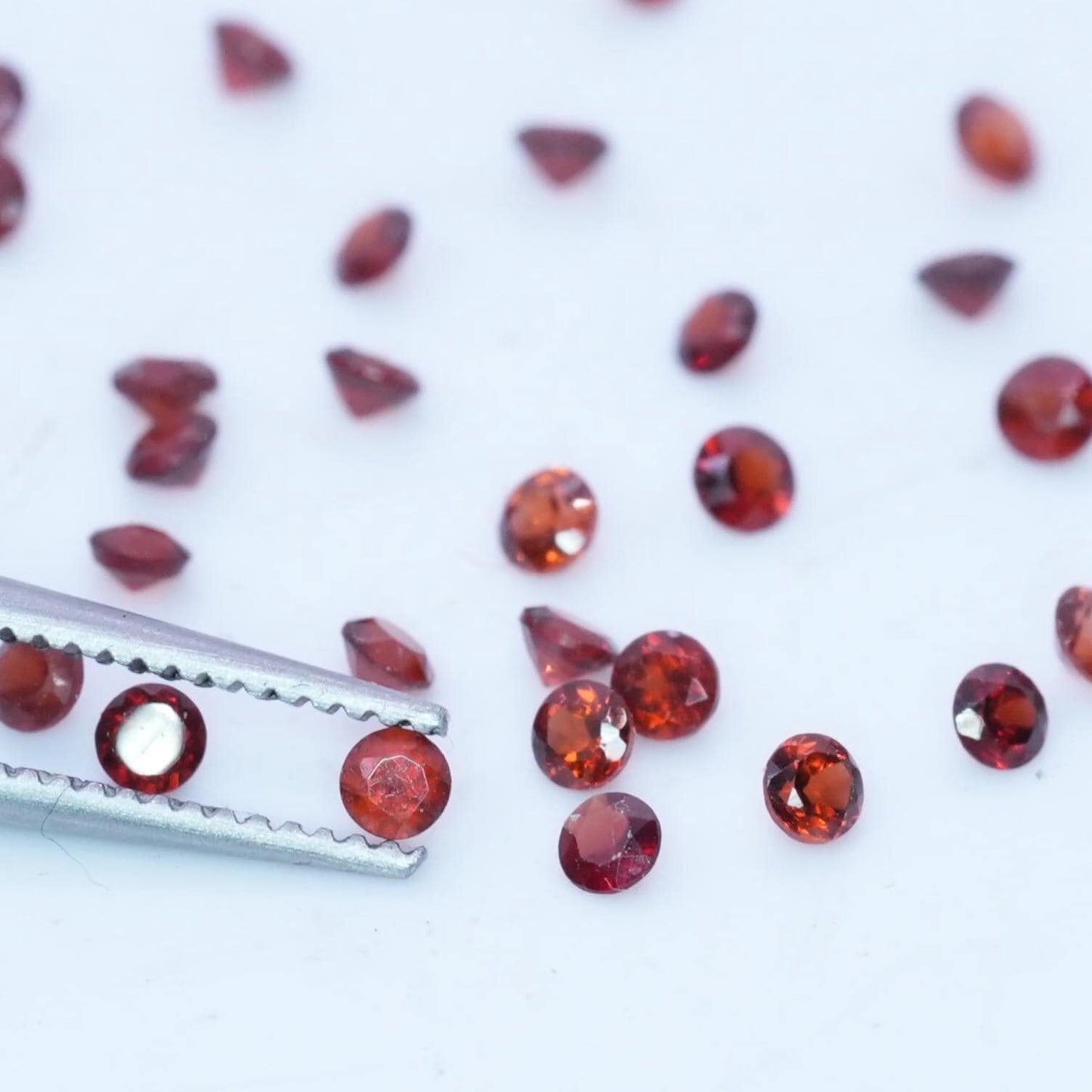 ONE 2mm Red Garnet Round Cut