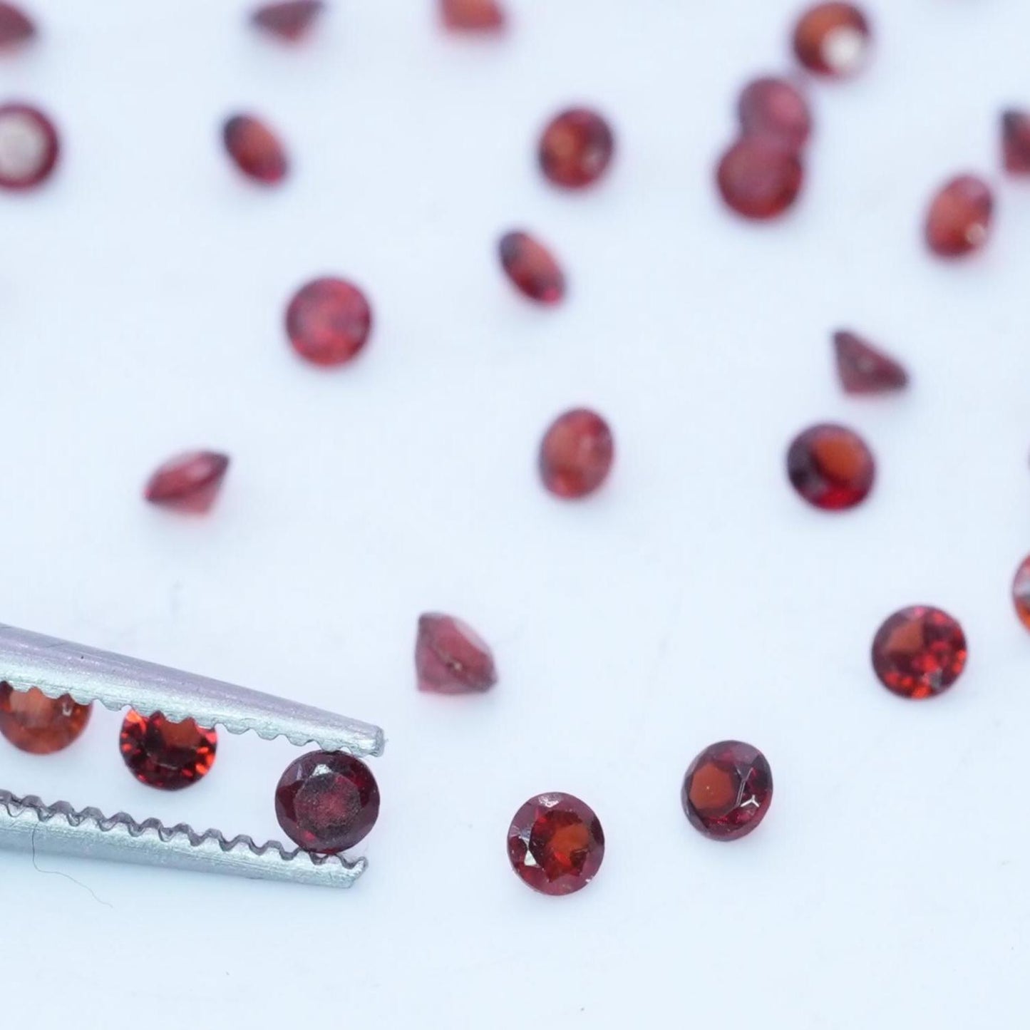 ONE 2mm Red Garnet Round Cut