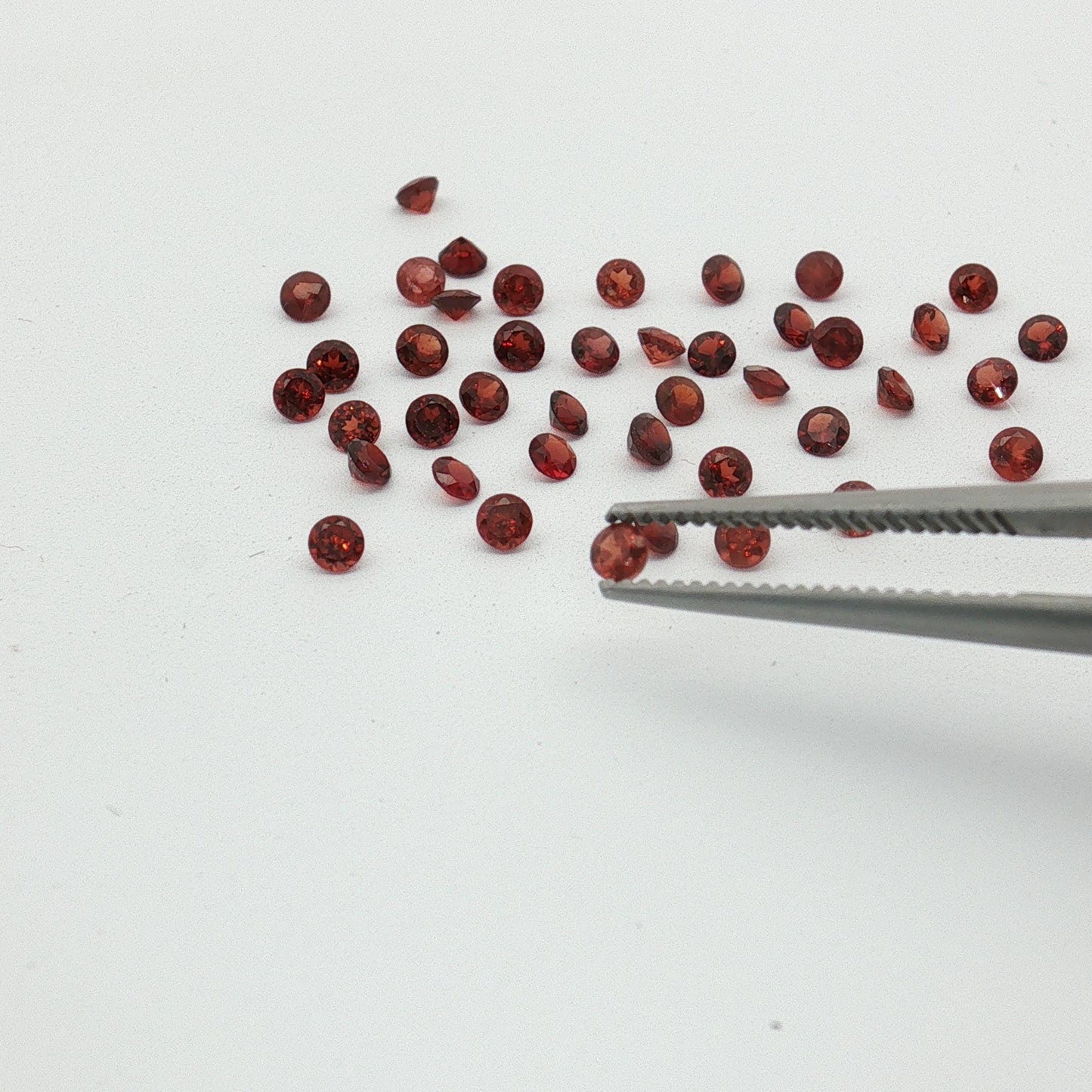 ONE 2mm Red Garnet Round Cut