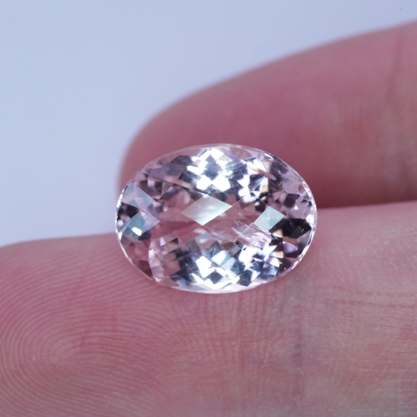 16x12mm Oval Cut Morganite 8.21 carat