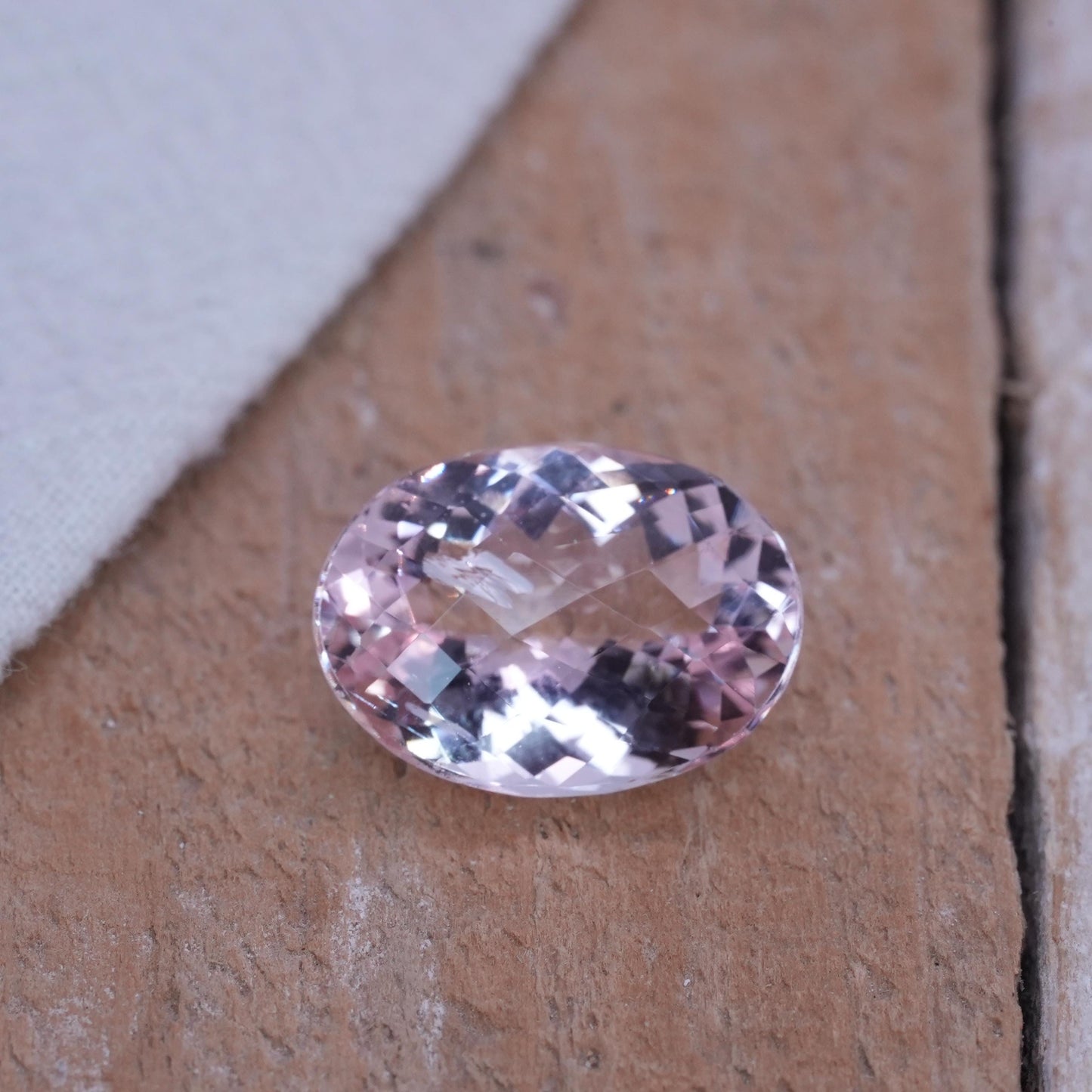 16x12mm Oval Cut Morganite 8.21 carat