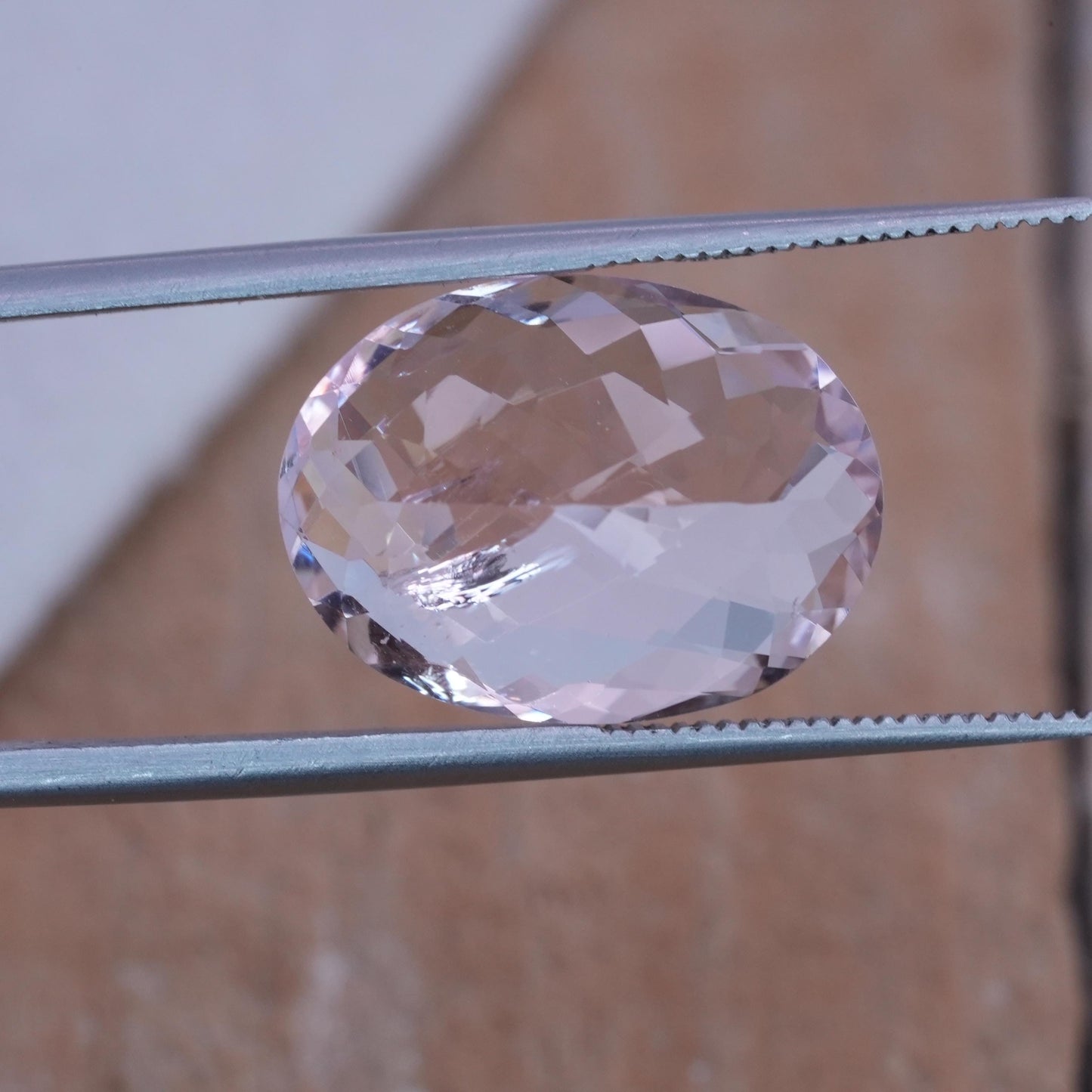 16x12mm Oval Cut Morganite 8.21 carat