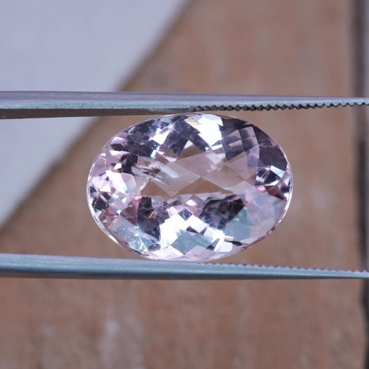 16x12mm Oval Cut Morganite 8.21 carat
