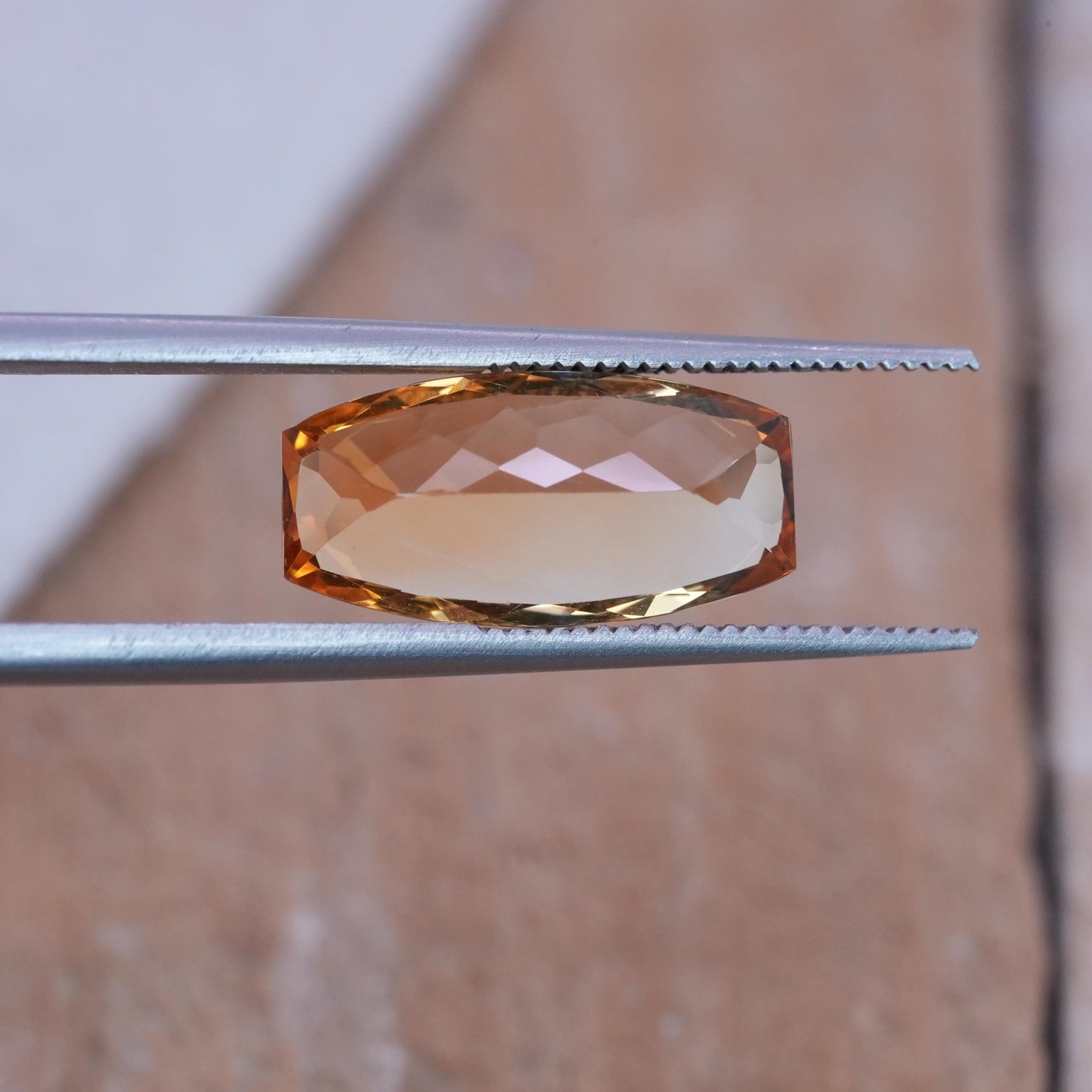 3 carat Imperial Topaz 14x7mm Cushion Cut