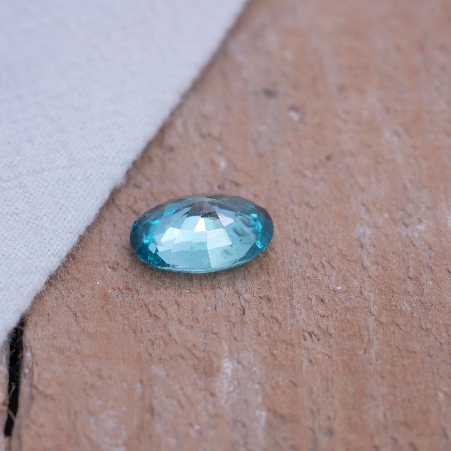4.81 carat Blue Zircon 11.6x8.45mm Oval Cut
