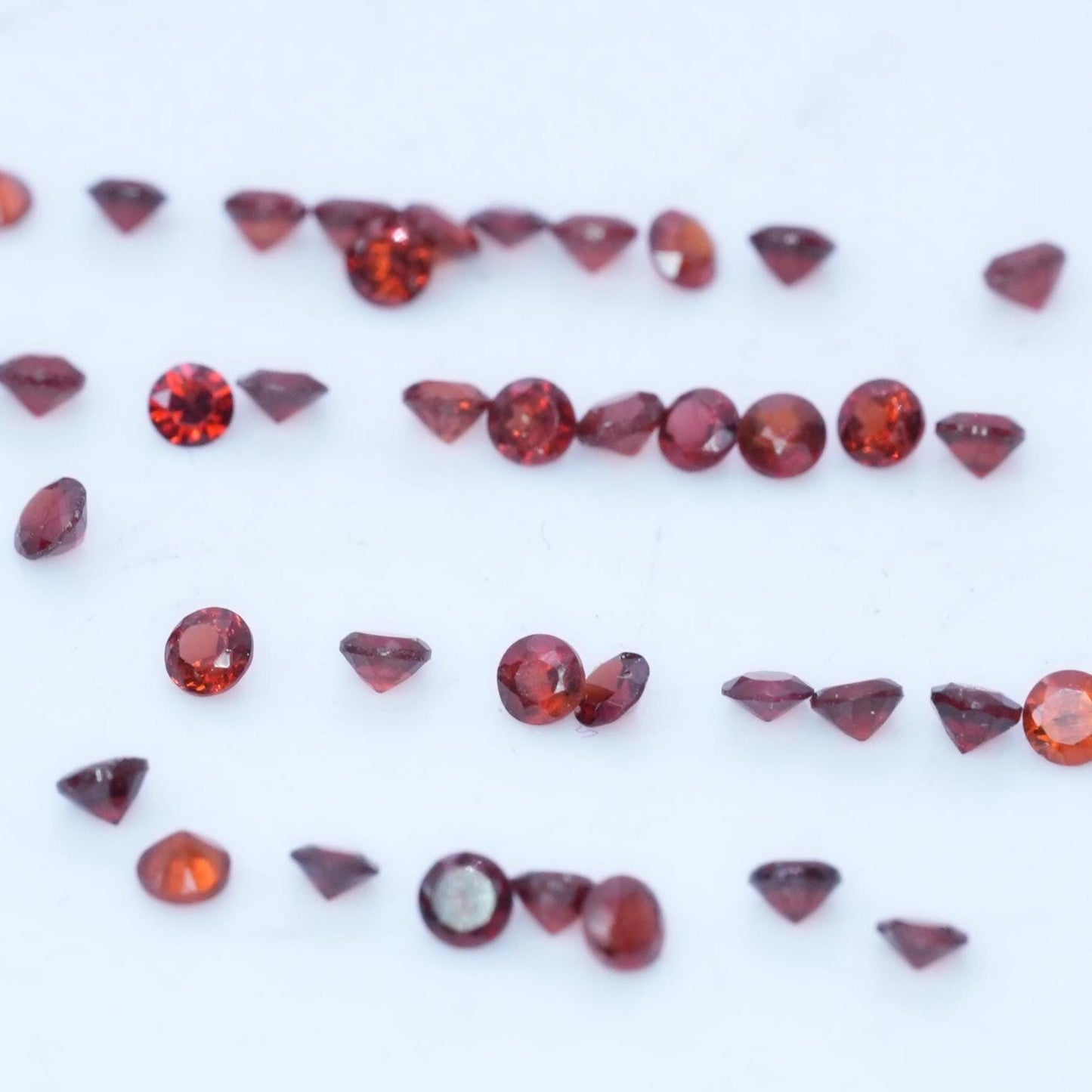 ONE 2mm Red Garnet Round Cut