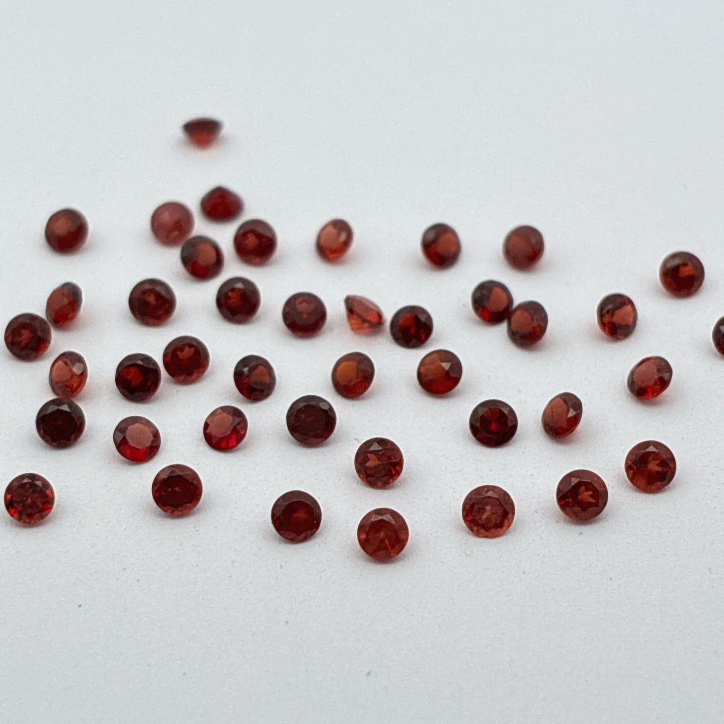 ONE 2mm Red Garnet Round Cut