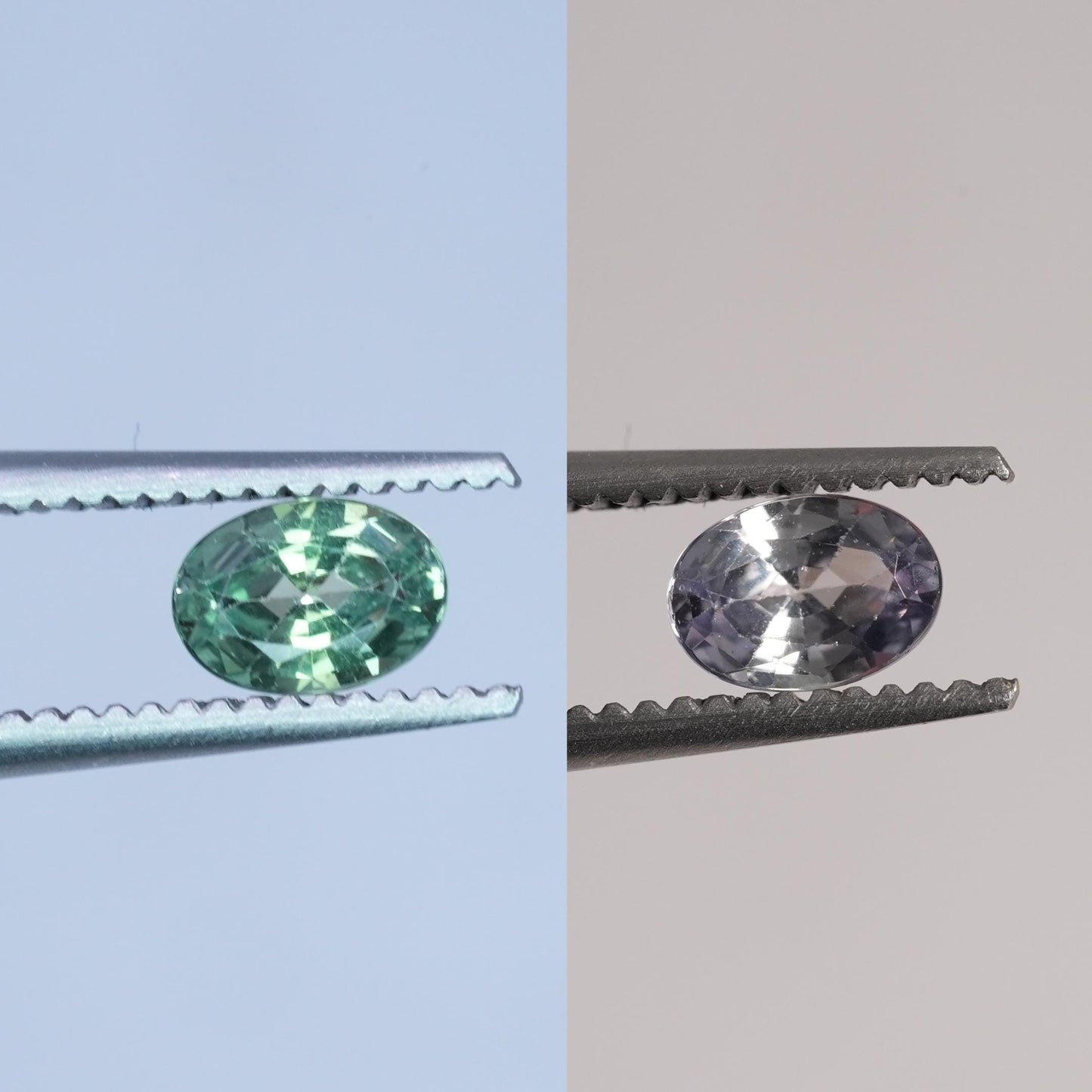 0.28 carat Natural Alexandrite 4.8x3.4mm Oval Cut, Green to Purple Color Change
