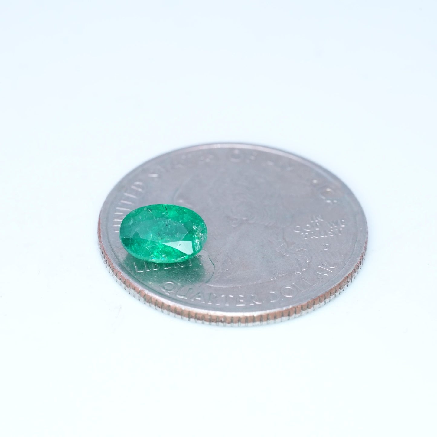 1 carat Natural Emerald 7.8x5.5mm Oval Cut