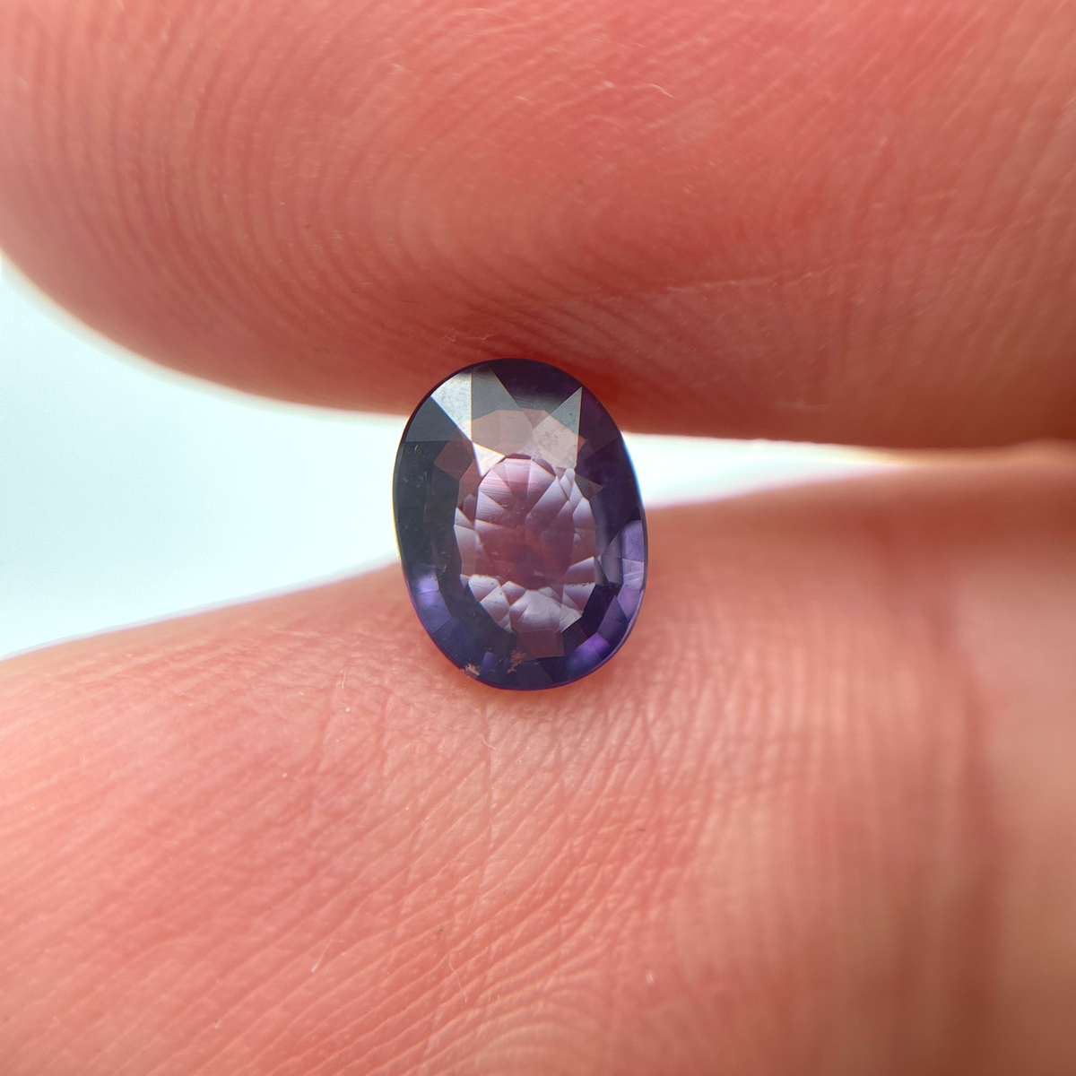 0.83 carat Purple Sapphire, 6.7x5mm Oval cut Natural Gemstone